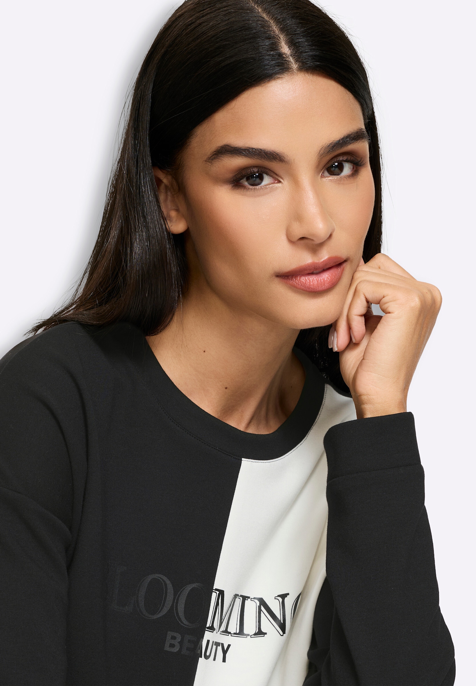 heine Sweatshirt »Sweatshirt Sweatshirt mit Schriftzug vorn«
