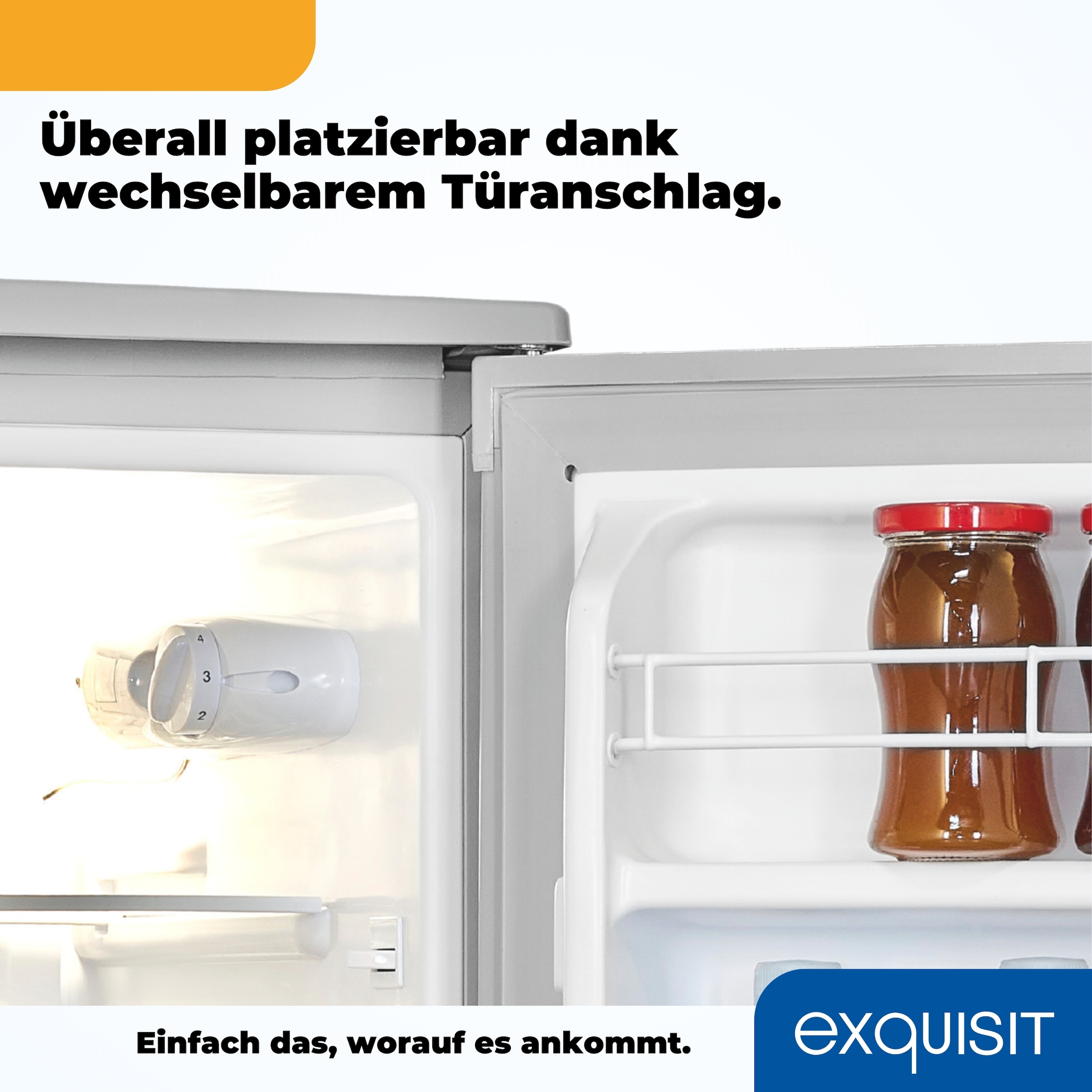exquisit Vollraumkühlschrank »KS85-V-O91E grau«, 76 L Volumen