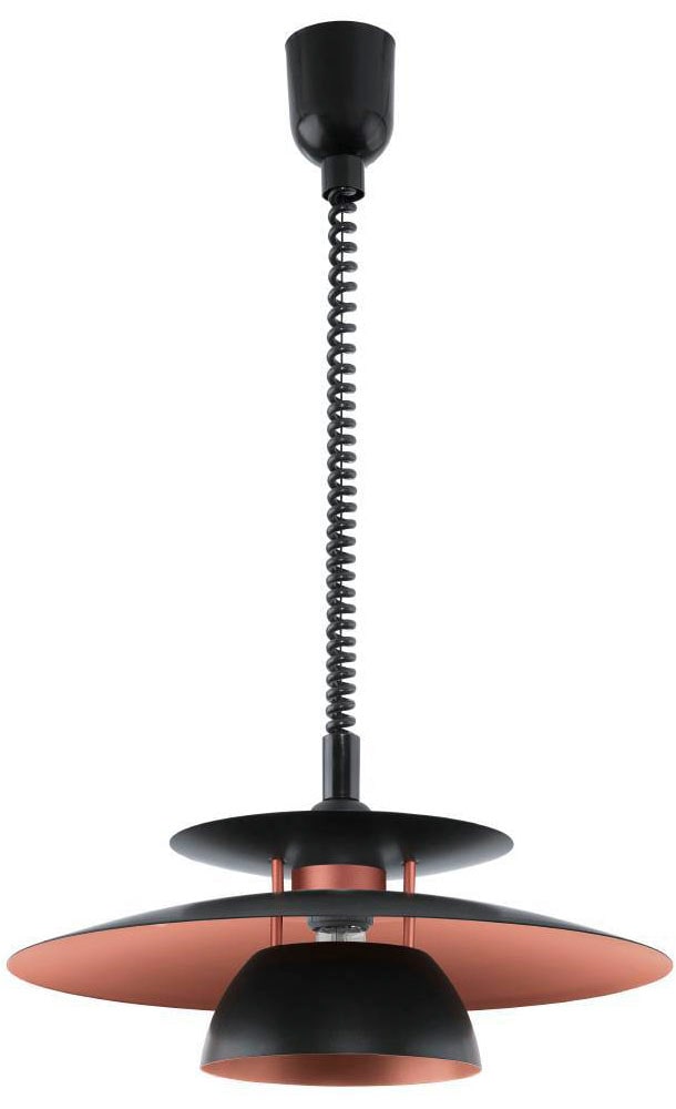 EGLO Hängeleuchte »BRENDA Pendellampe, E27, Kunststoff und Stahl, Esszimmerlampe, Lampe« E27 1 Stk. Hängeleuchte, Esszimmer, H110 x Ø43 cm, schwarz, kupfer,
1X60W exkl.