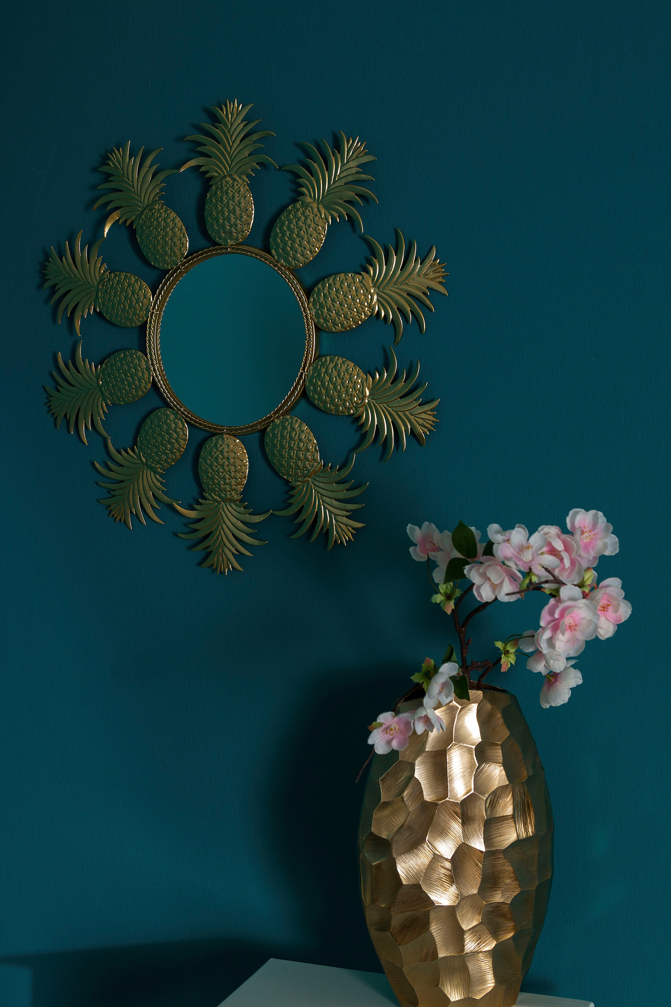 Myflair »Annama«, Blütenform Wandspiegel, OTTO gold, Möbel rund, St.), (1 & Accessoires Dekospiegel Rahmen Landhaus, bei aus Metall, online