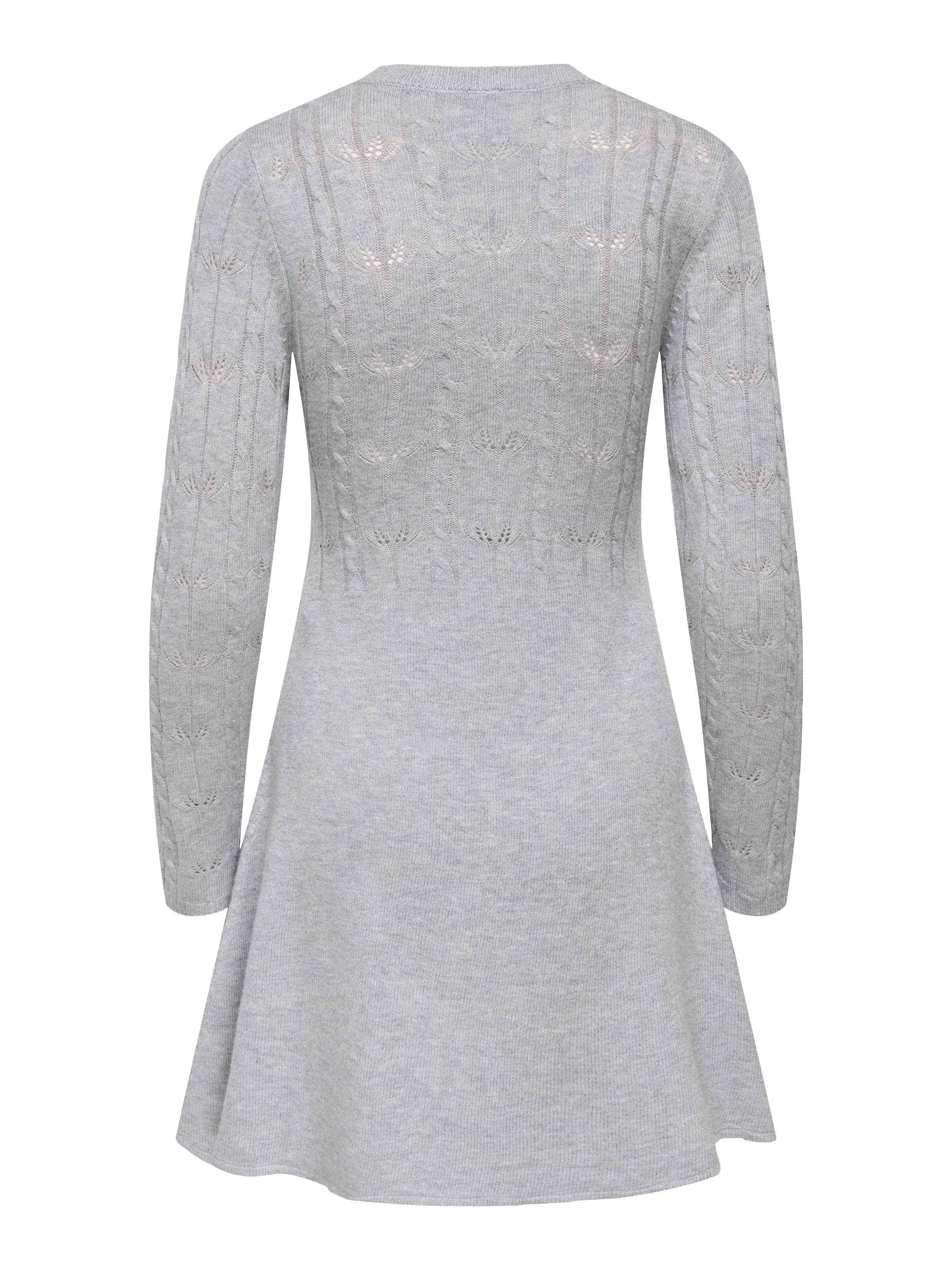 ONLY Strickkleid »ONLKATIA LIFE LS O-NECK CABL DRES EX KNT« Viskosemischung, regular fit, Rundhals