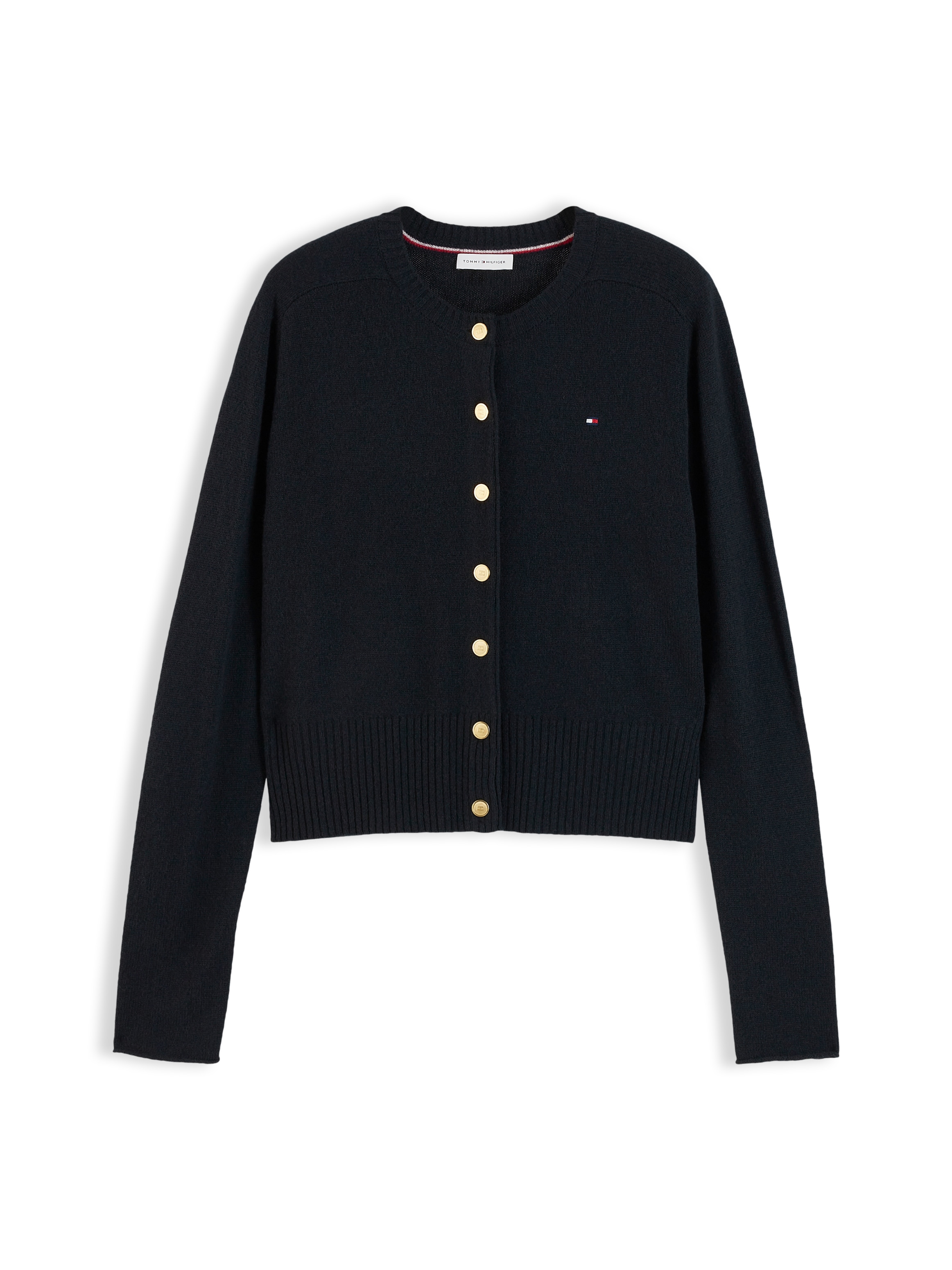 Tommy Hilfiger Strickjacke »SOFT WOOL JERSEY SLIM CARDI« aus reiner Wolle, slim fit