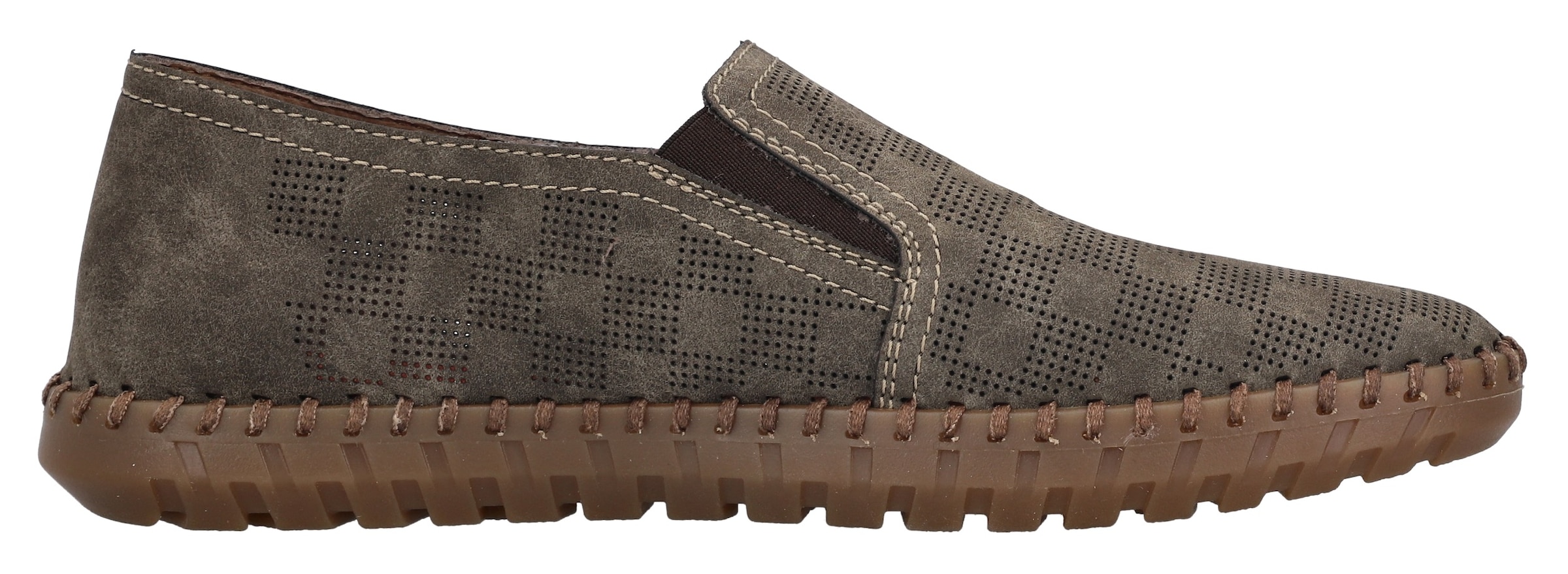 Rieker Slipper, Loafer, Schlupfschuh, Casual-Slipper mit kleinen Stretcheinsätzen