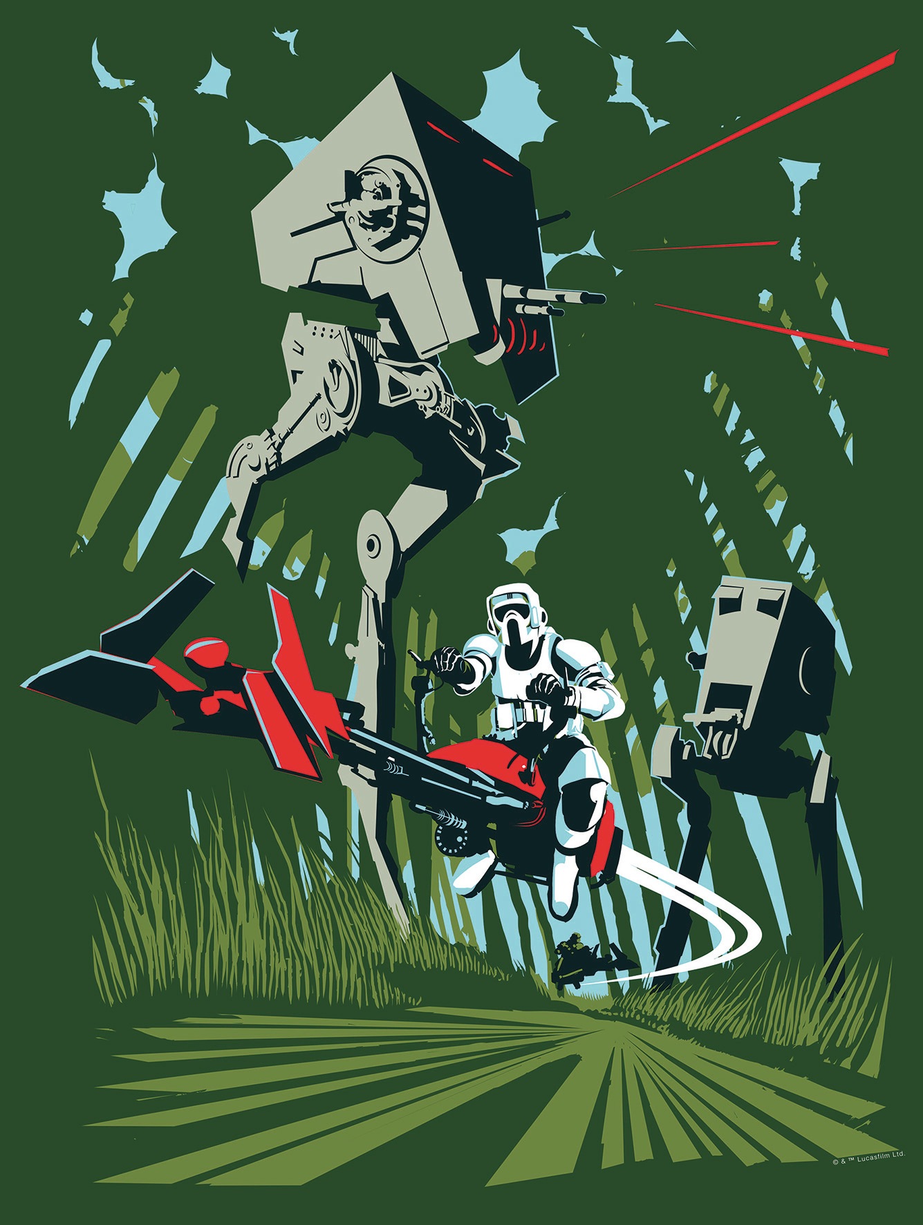 Poster »Star Wars Classic Vector Endor«, Star Wars, (1 St.), Kinderzimmer,...