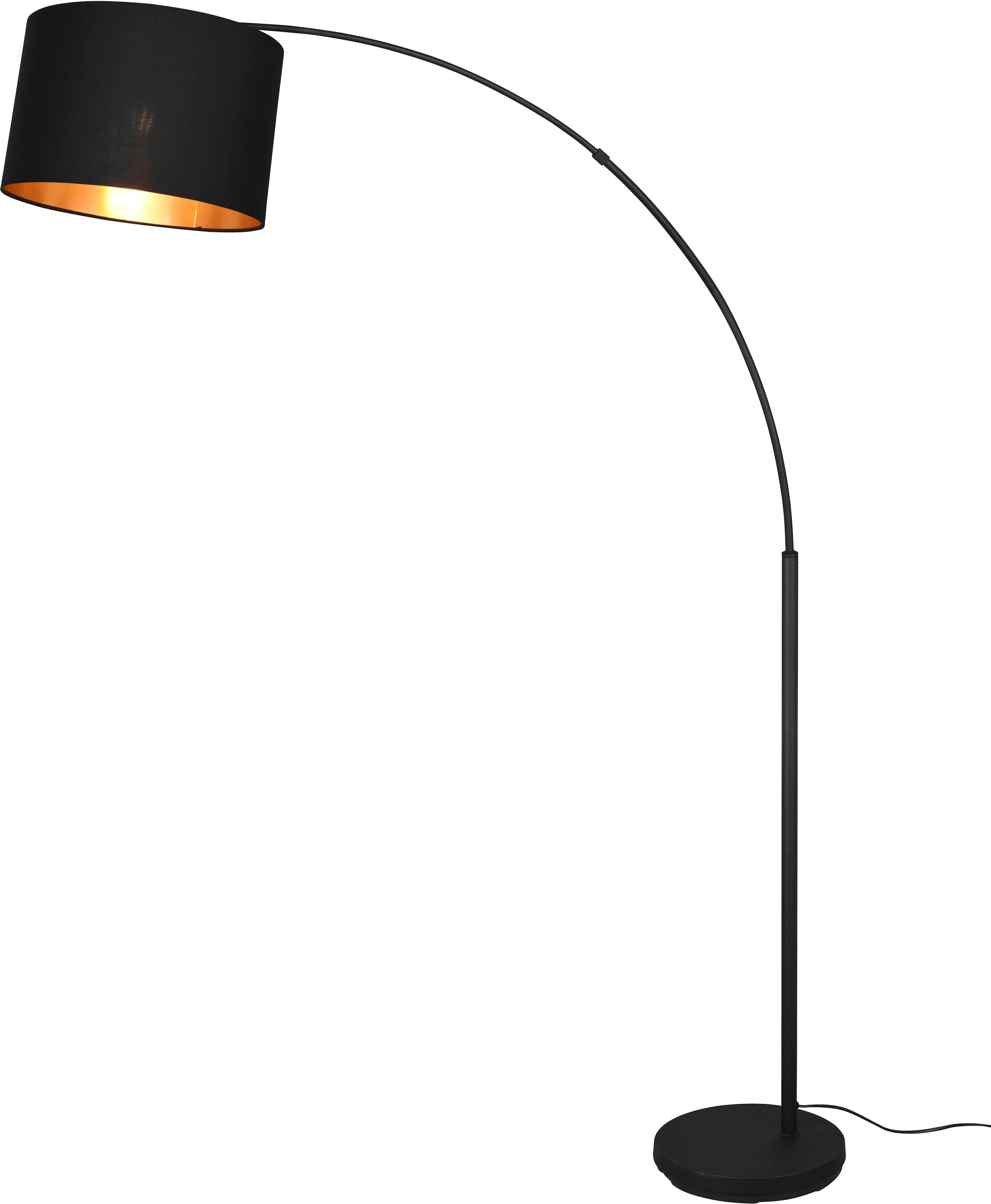 TRIO Leuchten Stehlampe »Bolivia«, 1 flammig-flammig, Stehleuchte  schwarz-gold Fußschalter exkl 1xE27 max 10W, Höhe 171 cm kaufen bei OTTO