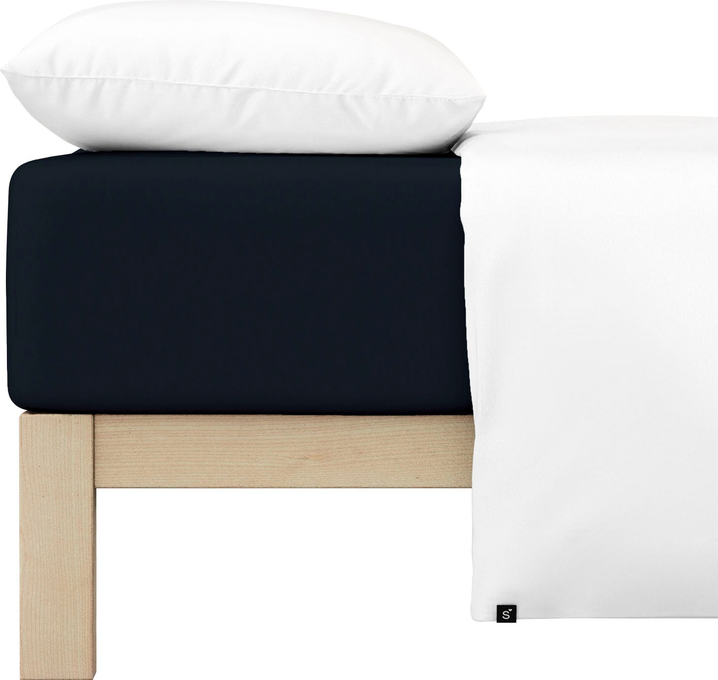 Schlafgut Spannbettlaken »PURE Bio-Baumwolle mit Elasthan, 170 g/m², Bettlaken, Spannbetttuch« PREMIUM Laken für Matratzen bis 30cm Höhe, dehnbar blickdicht, straff