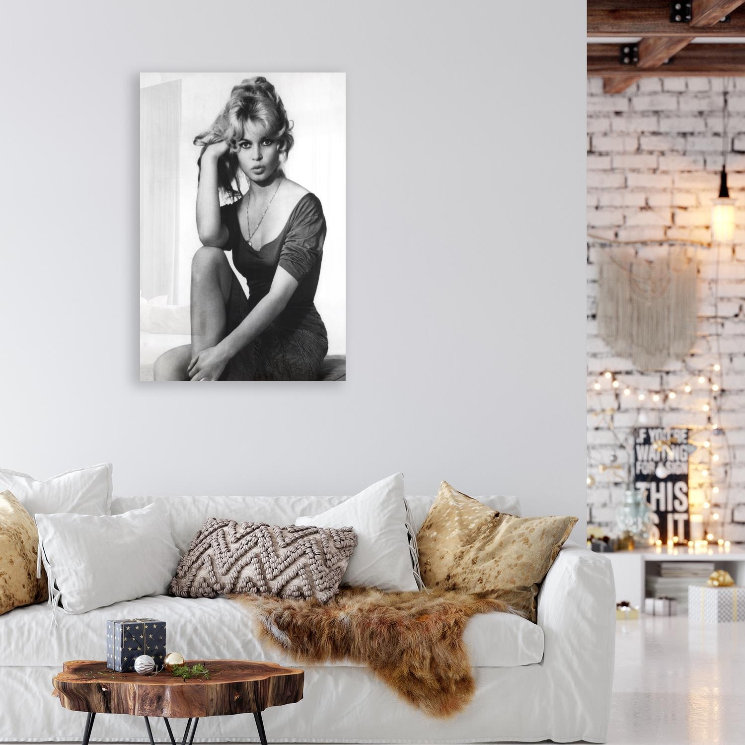 queence Acrylglasbild »Brigitte Bardot«, Schwarz-Weiß-Frau-Stars-Portrait-Foto-Film-Filmfiguren-Filmszene, Fine Art-Print in Galeriequalität