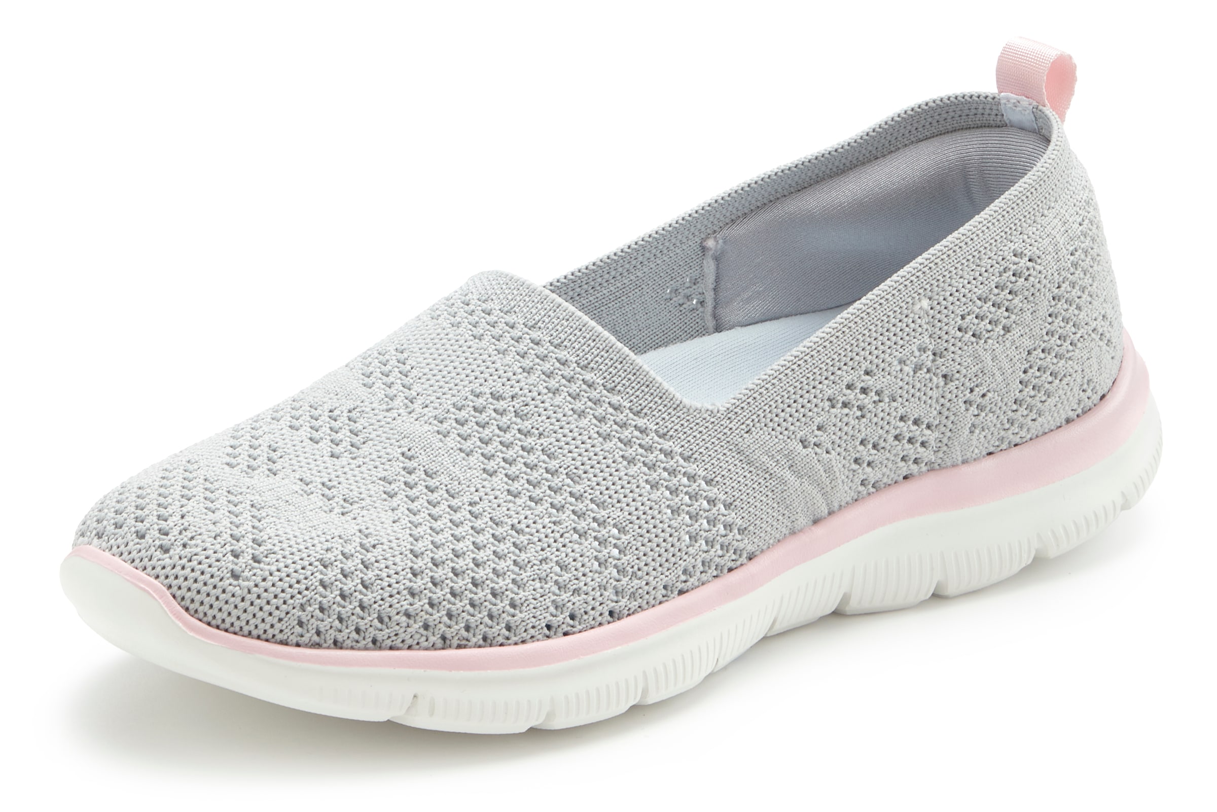 LASCANA Slipper »Ballerina, Sneaker, Freizeitschuh, Slip-On-Sneaker,«  zum Reinschlüpfen, ultraleicht VEGAN