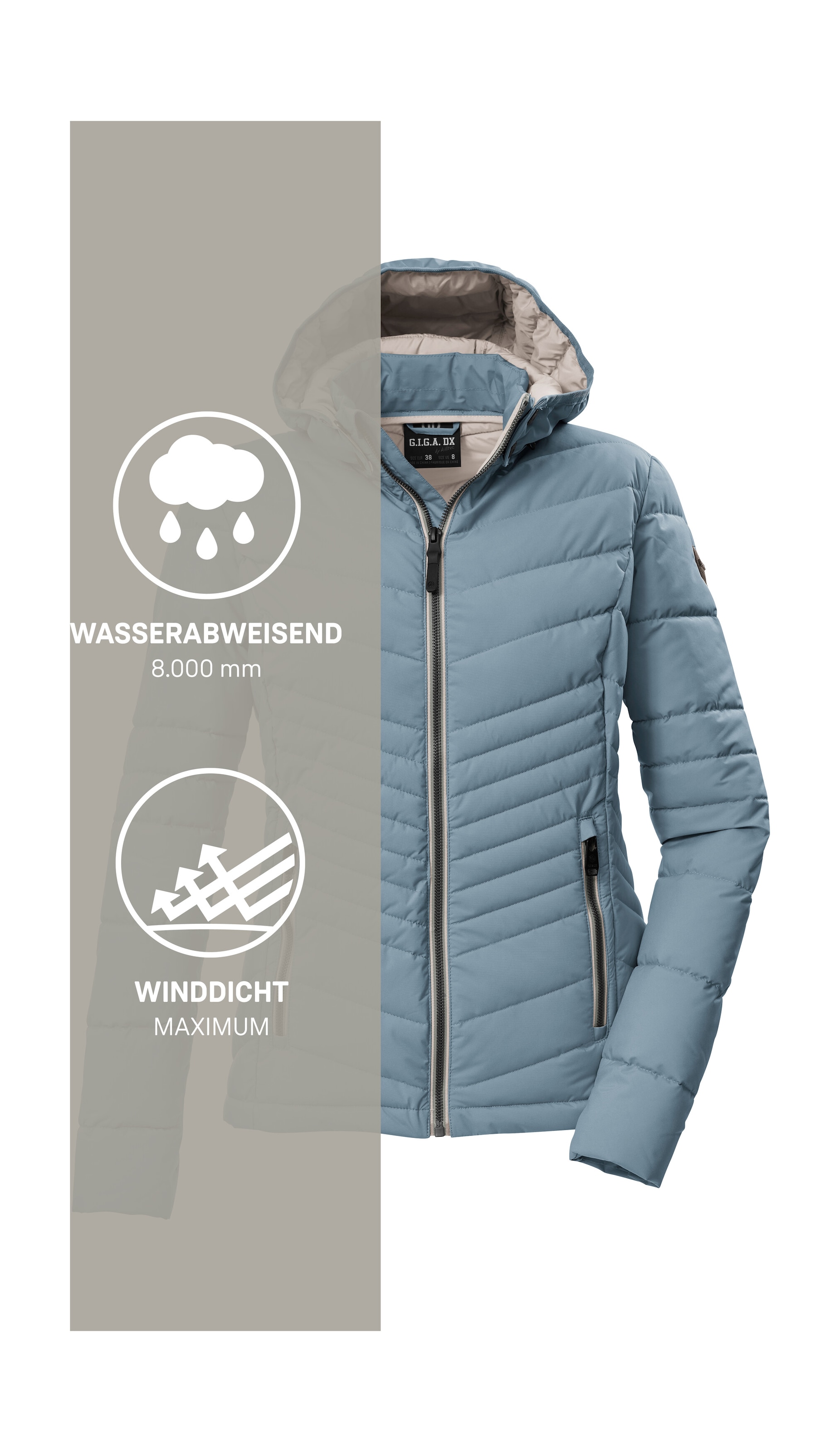 G.I.G.A. DX by killtec Steppjacke »GS 91 WMN QLTD JCKT« Damen Steppjacke: wasserabweisend, winddicht, atmungsaktiv