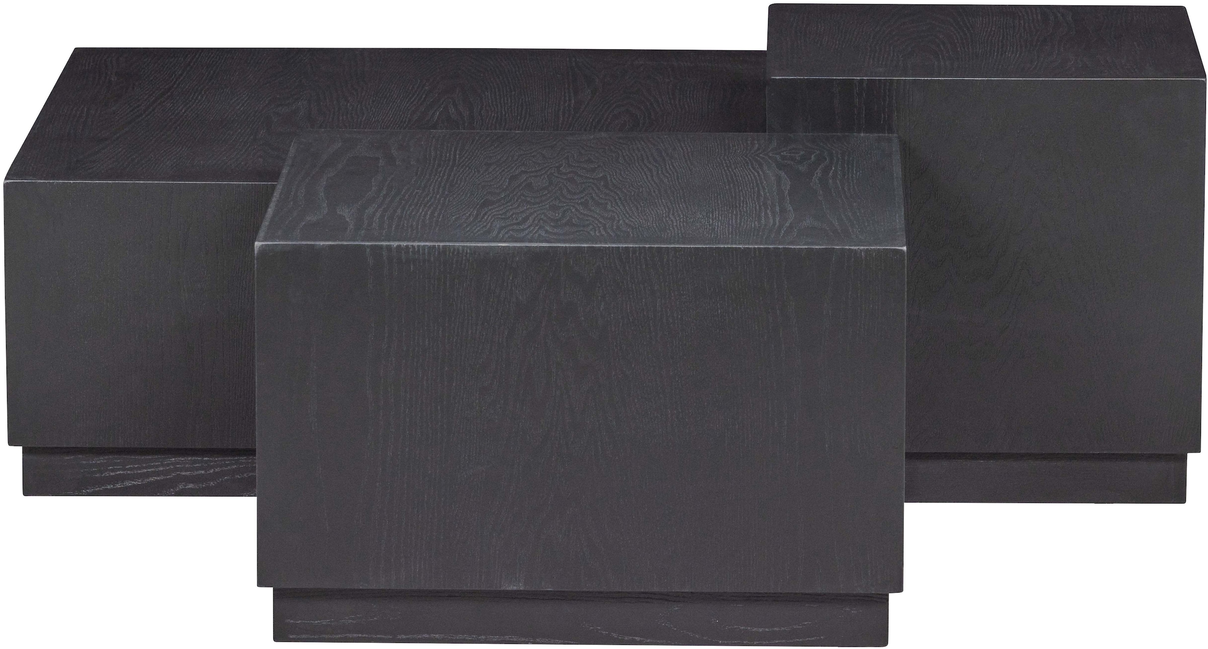 WOOOD Beistelltisch »Pim 3-tlg. aus MDF, stapelbar 40x40 / 55x55 / 70x70 cm« Drei Einheiten ineinander stapelbar, Hohlkonstruktion, schutzlackiert