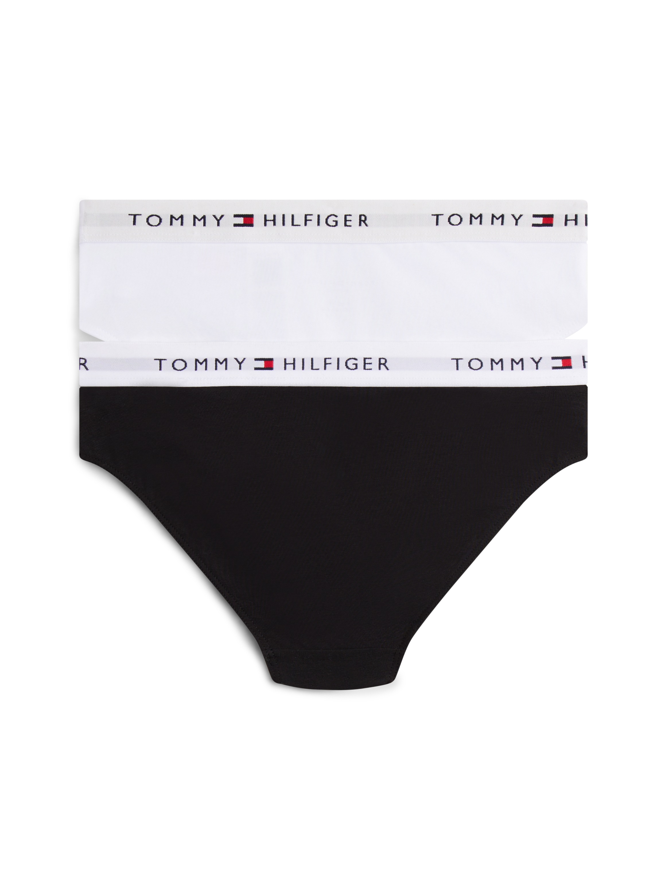 Tommy Hilfiger Underwear Bikinislip »2 PK BIKINI mit elastischem Bund im 2er-Pack« Packung, 2er-Pack, 2 Stk. unifarben, casual, körpernah, Baumwollmix
