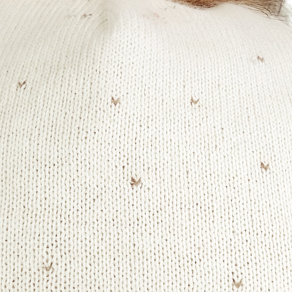 MAXIMO Beanie, mit Bommel, mit Stickerei, zweifarbig, wärmend