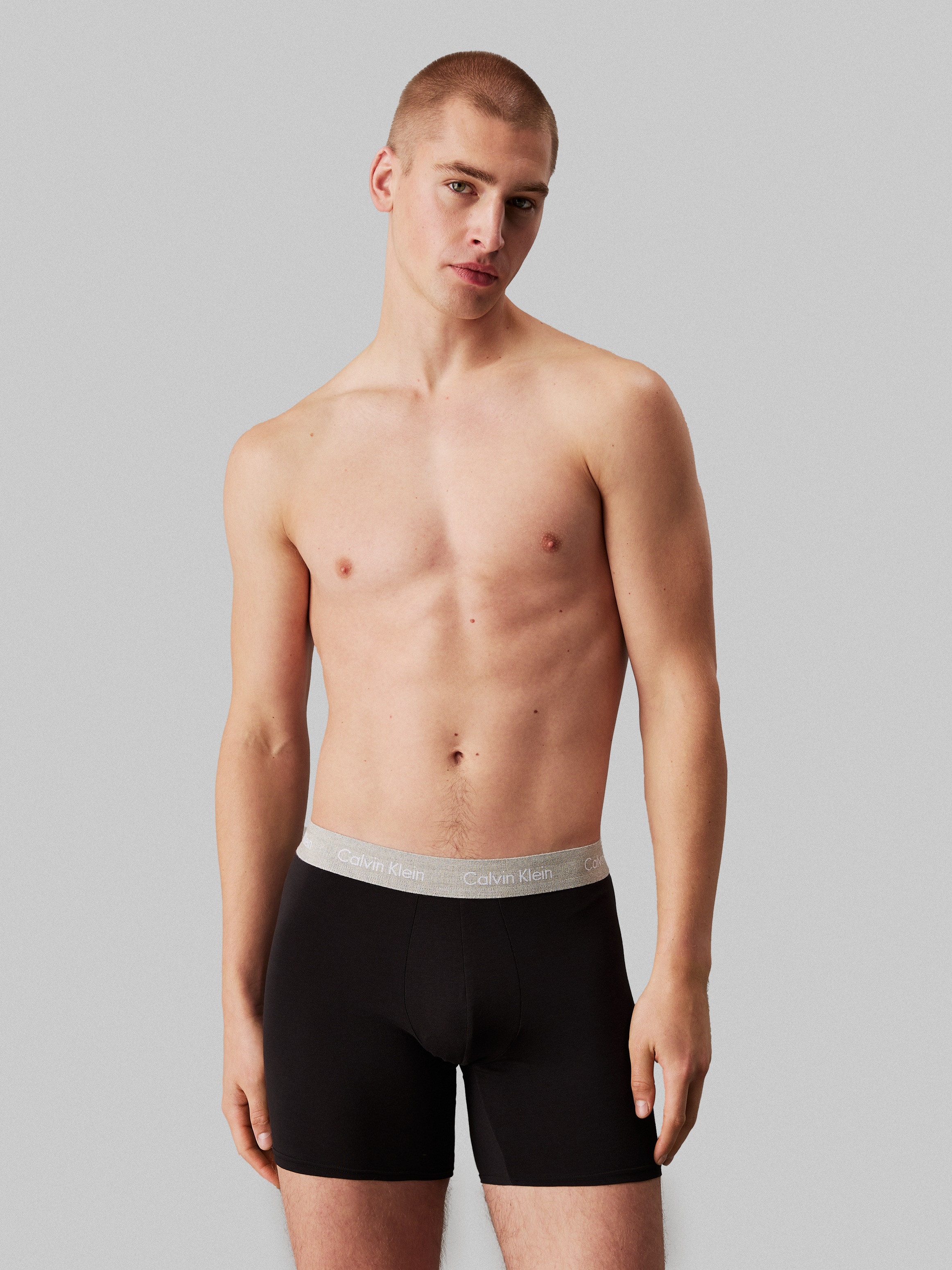 Calvin Klein Underwear Boxer »BOXER BRIEF 5PK«, (Packung, 5 St., 5er-Pack), mit längerem Bein und Logo-Elastikbund (5Stück)