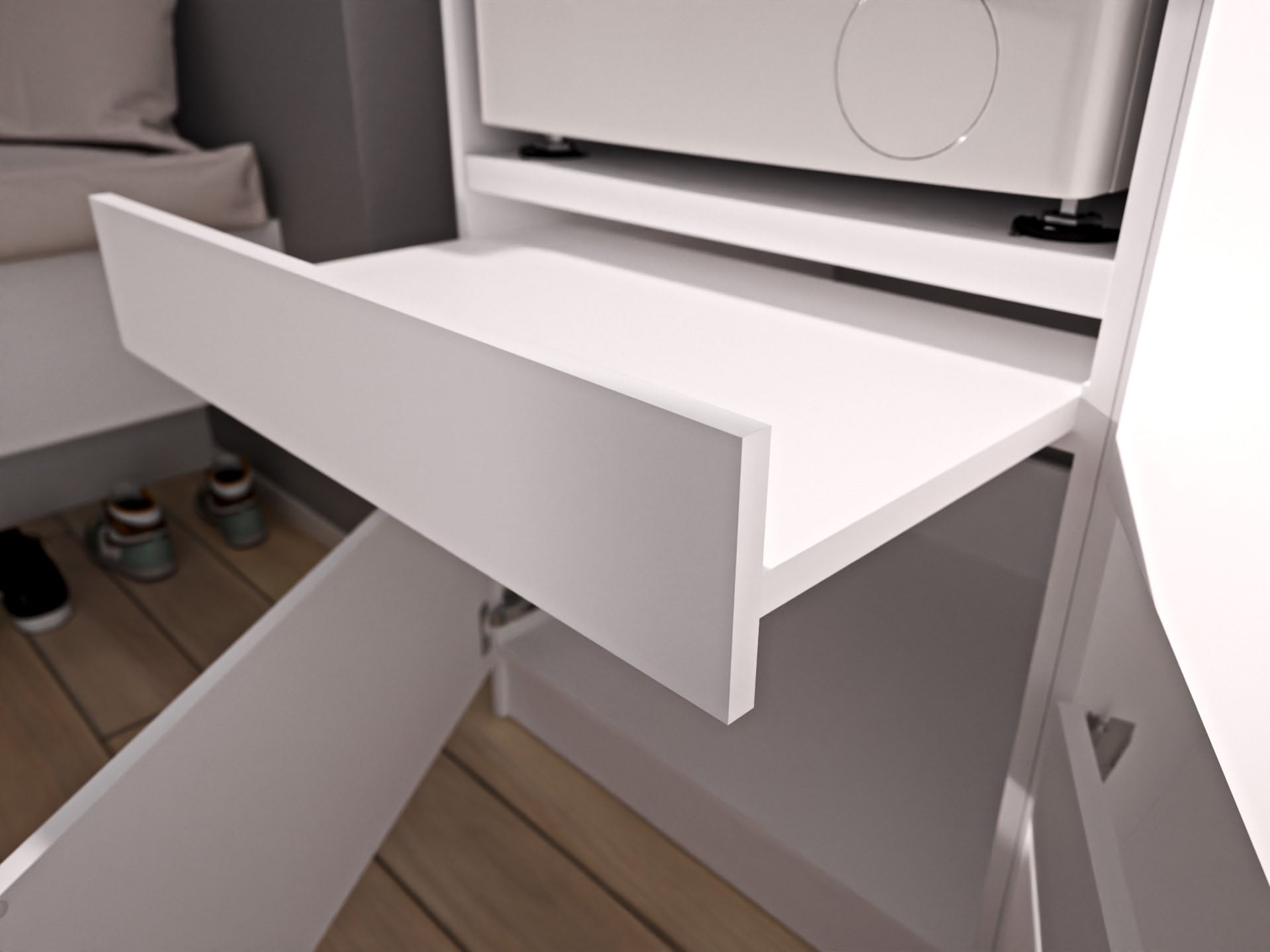 BASIC by Balculina Mehrzweckschrank-Set »Washhome B/T/H 118x68x200 cm« 2 Stk. tlg.