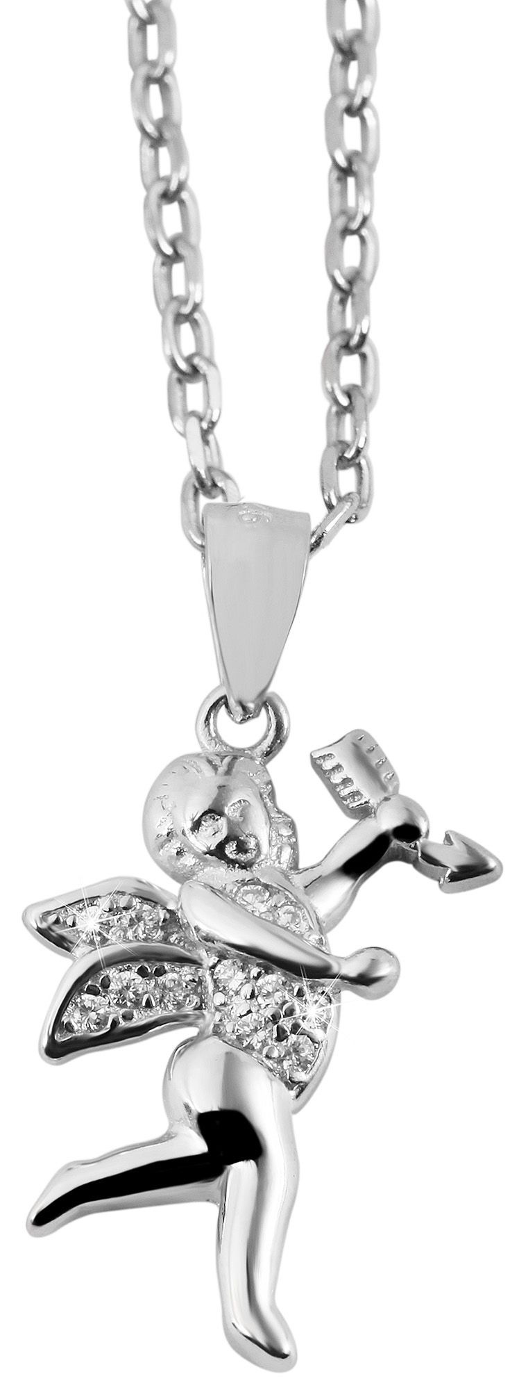 Adelia´s Kettenanhänger »Damen Anhänger ¿ Engelanhänger aus 925 Silber mit Zirkonia«