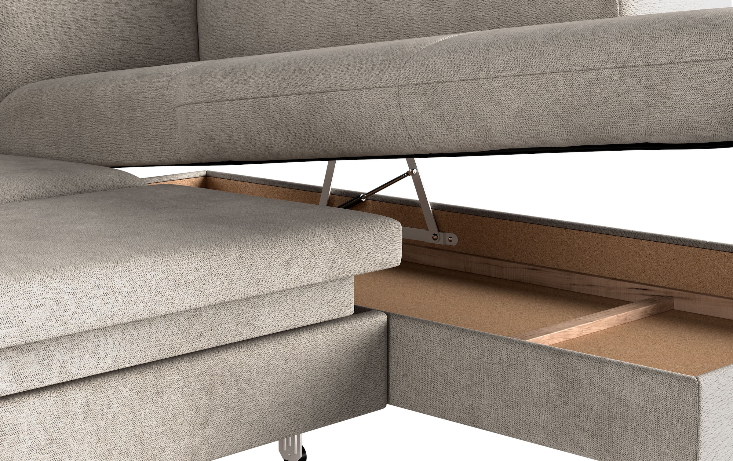COTTA Ecksofa »Emma L-Form«, mit Kopfteilverstellung, wahlweise mit Bettfunktion & Bettkasten