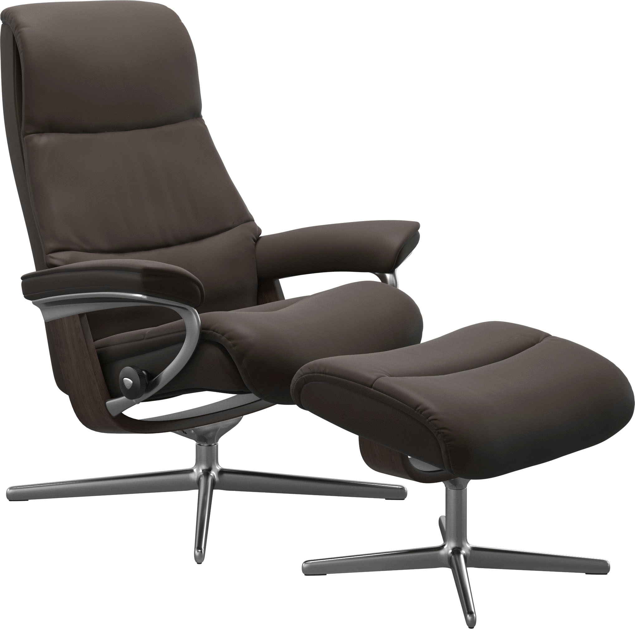 Stressless® Fußhocker »View« mit Cross Base, Größe S, M & L, Holzakzent Wenge