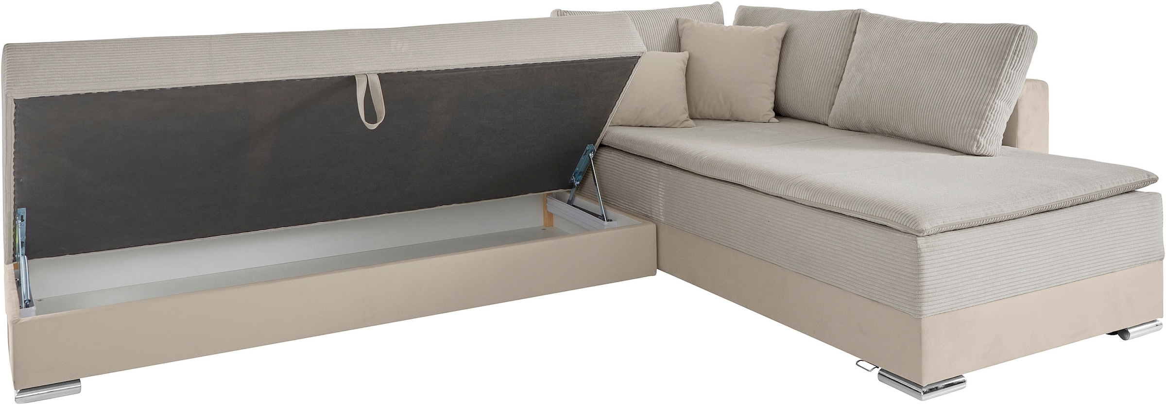 INOSIGN Ecksofa »Night & Day L-Form«, mit Boxspring Bettfunktion 180x200 cm, Dauerschläfer