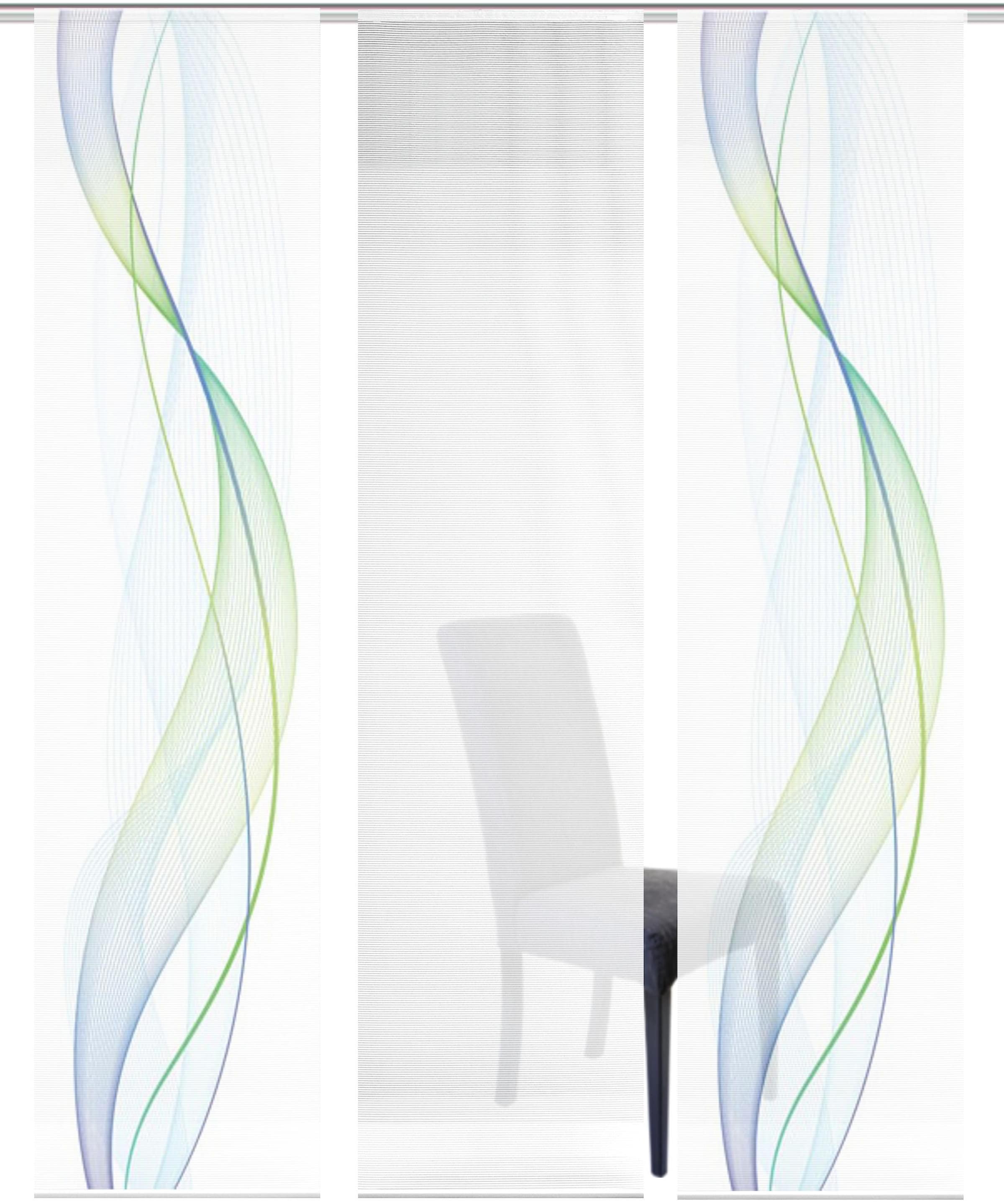 Vision S Schiebegardine »3ER SET HEIGHTS«, (3 St.), HxB: 260x60, Schiebevorhang 3er Set Digitaldruck