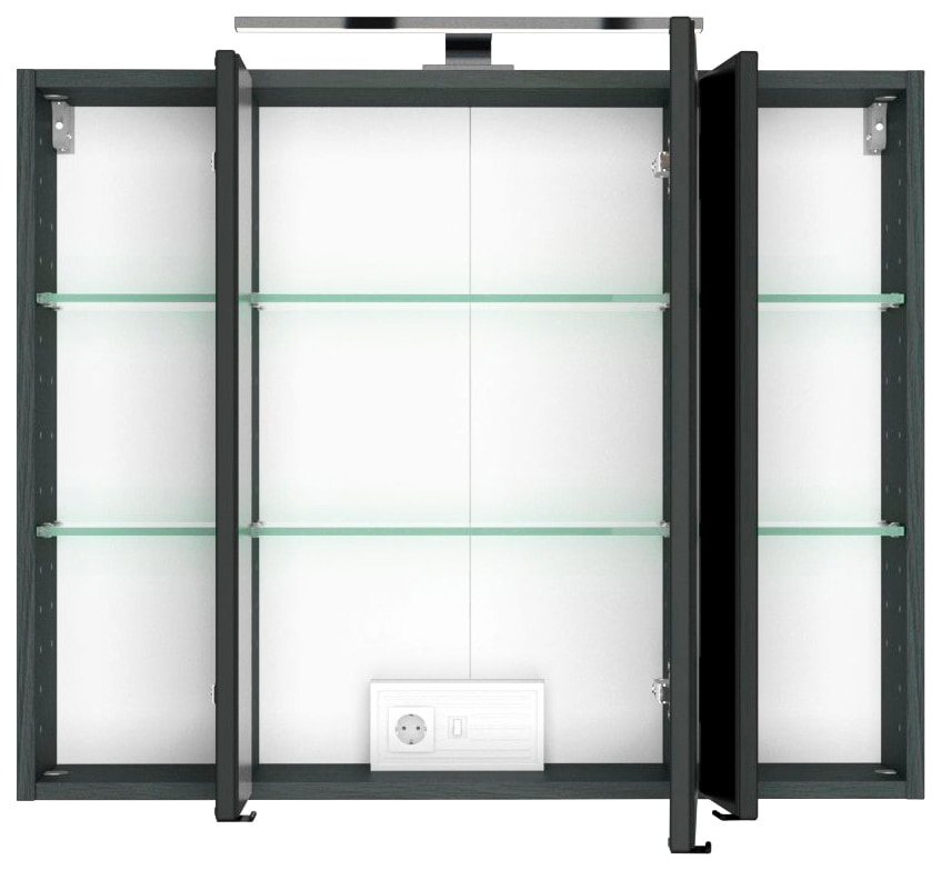 HELD MÖBEL Spiegelschrank »Baabe«, Breite 80 cm, mit 3D-Effekt, dank 3  Spiegeltüren bestellen bei OTTO | Spiegelschränke