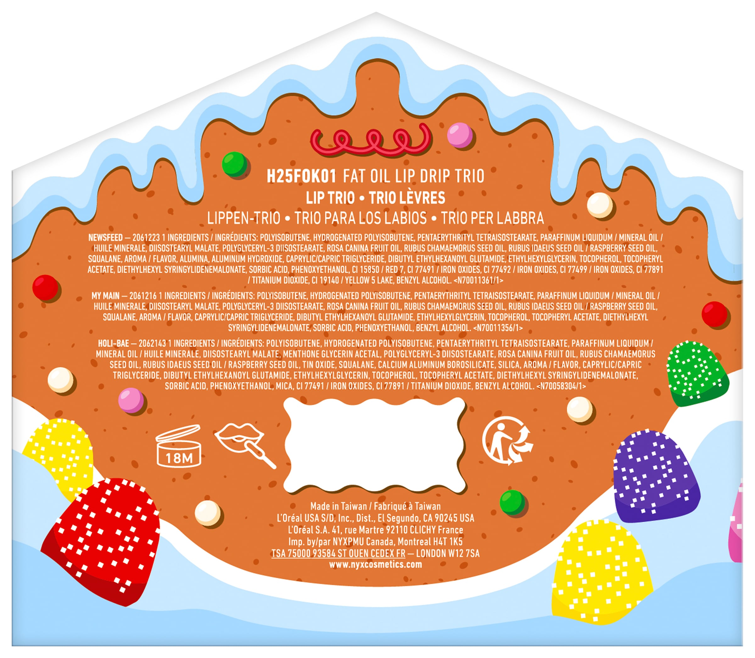 NYX PROFESSIONAL MAKEUP Lipgloss »HOLIDAY 2025 FAT OIL TRIO KIT« mit 3 Fat Oil Lip Drip Lipgloss