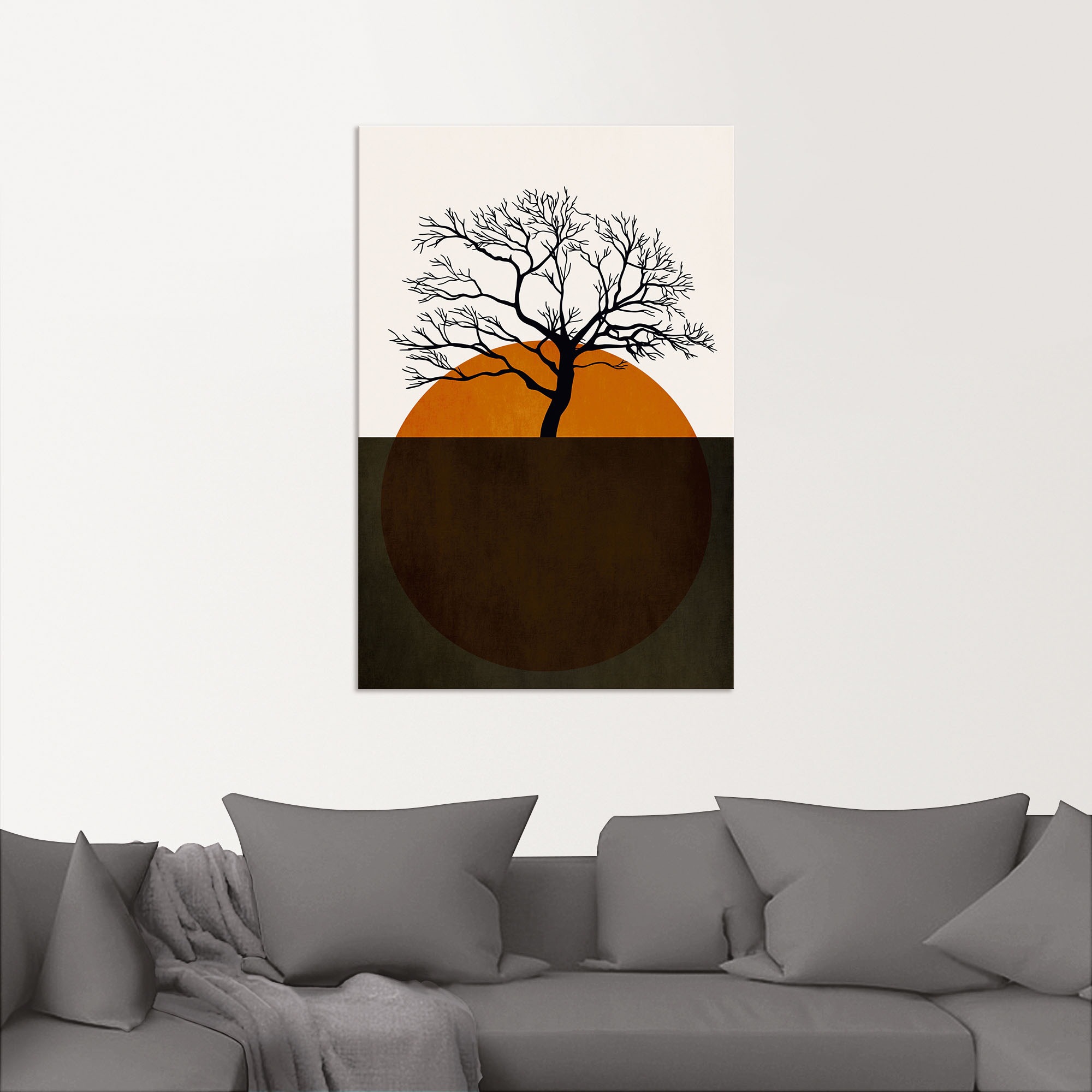 Artland Alu-Dibond-Druck »Sonniger Tag der Stille«, Baumbilder, (1 St.), für Innen- und Außenbereich geeignet, Outdoorbild