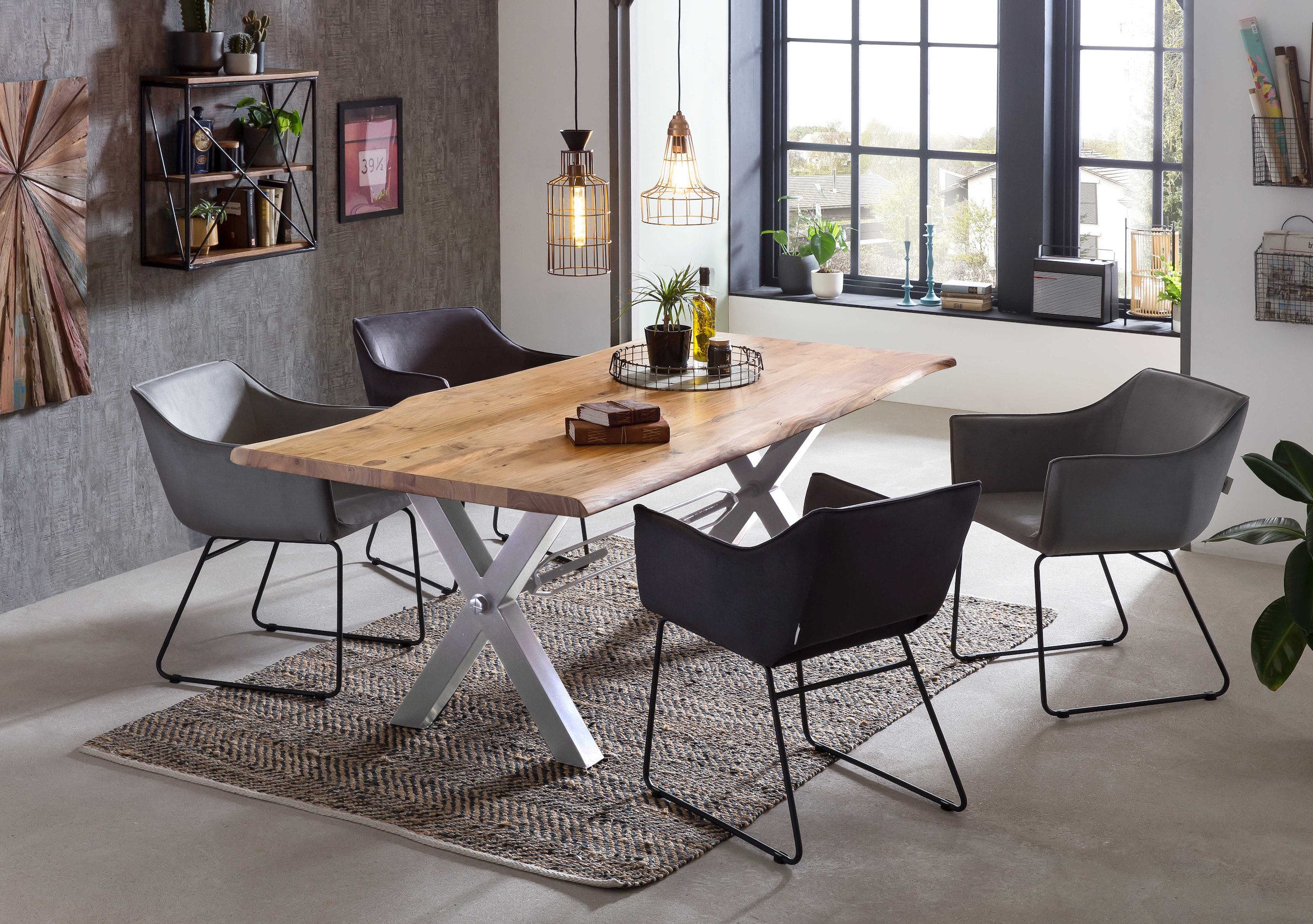 SIT Tischbein, (1 St.), im Industrial-Stil