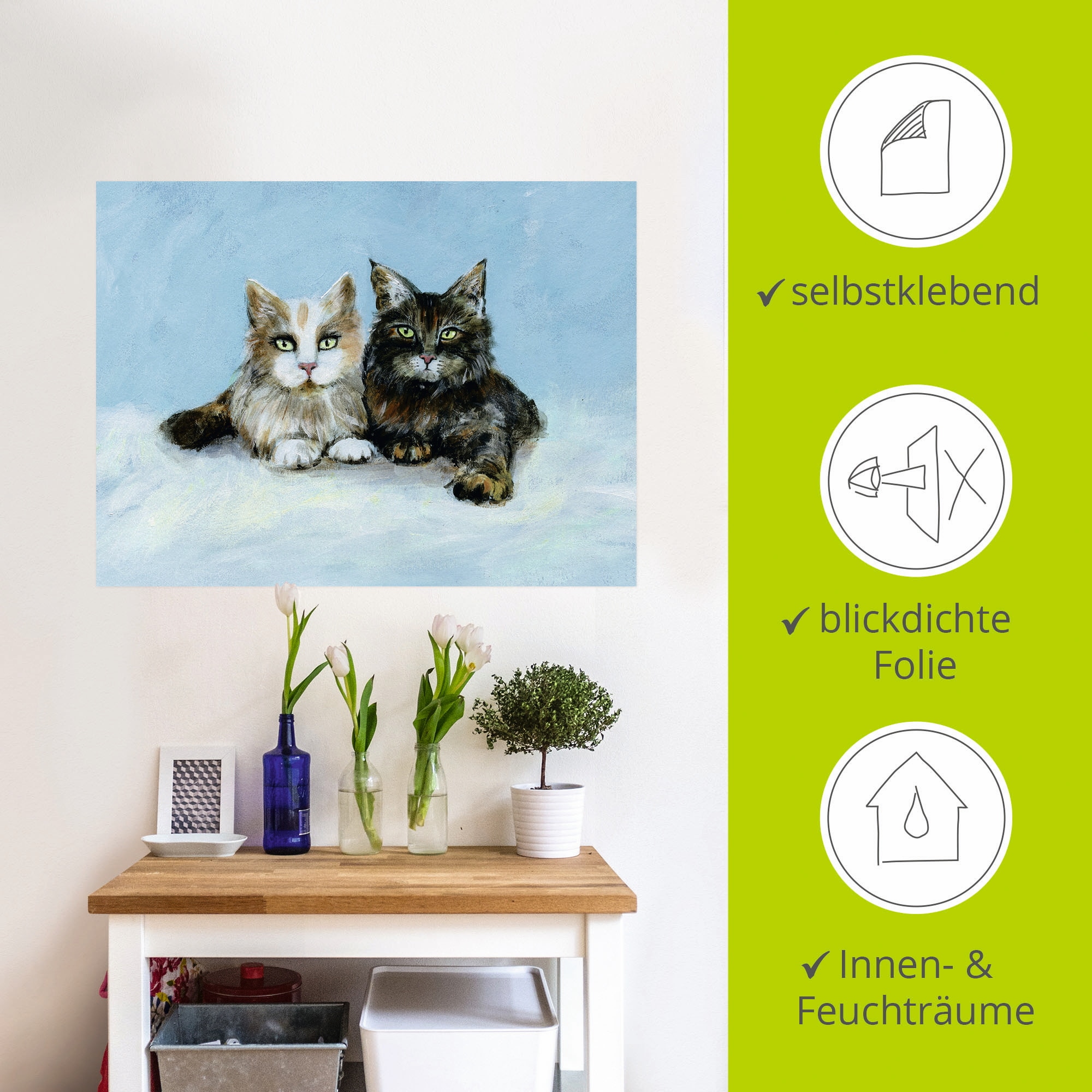 Artland Wandbild »Junge Maine-Coon Katzen«, Haustiere, (1 St.), als Wandaufkleber in verschied. Größen