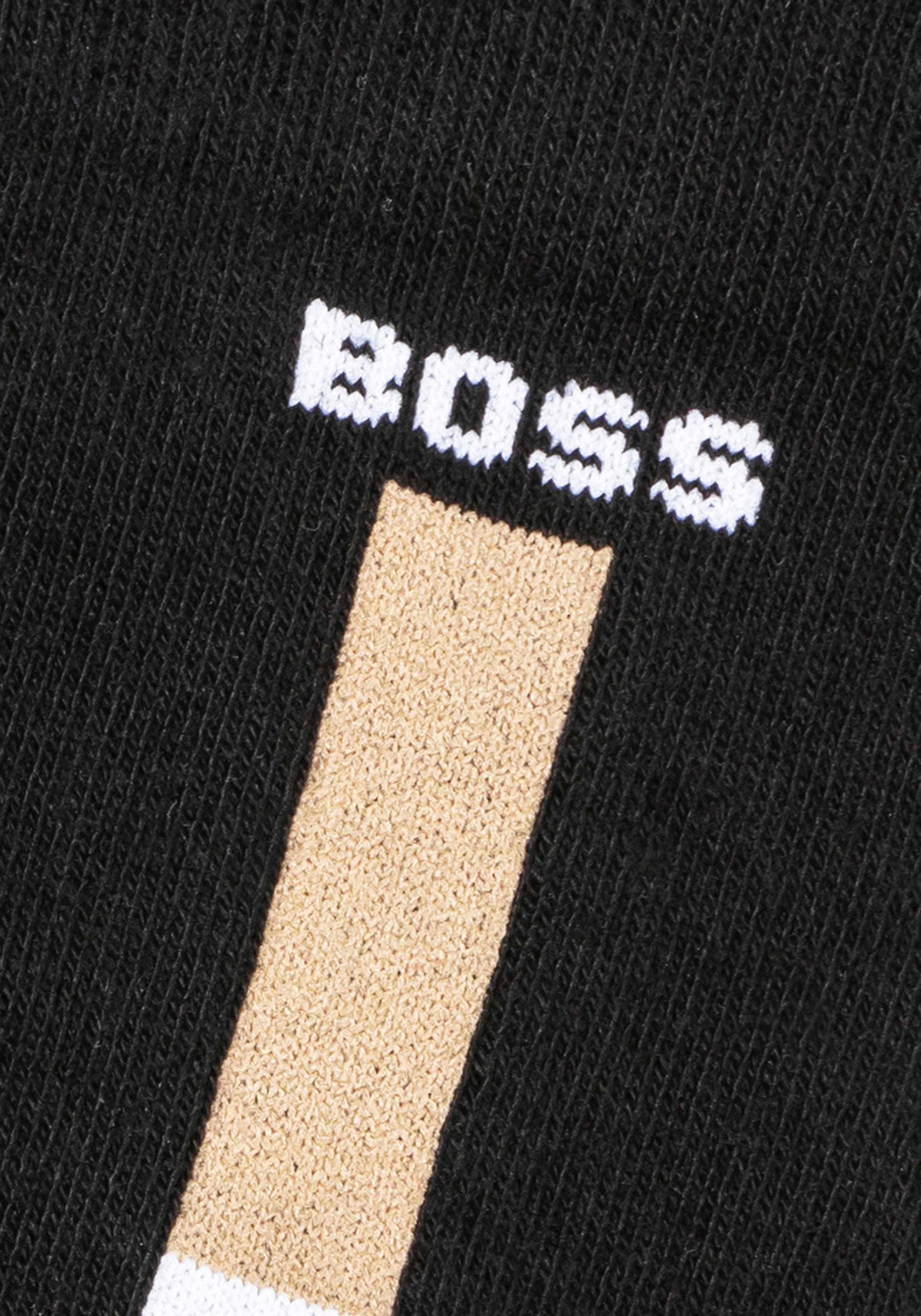BOSS Businesssocken, (Packung, 2 Paar), mit Kontrasteinsätzen