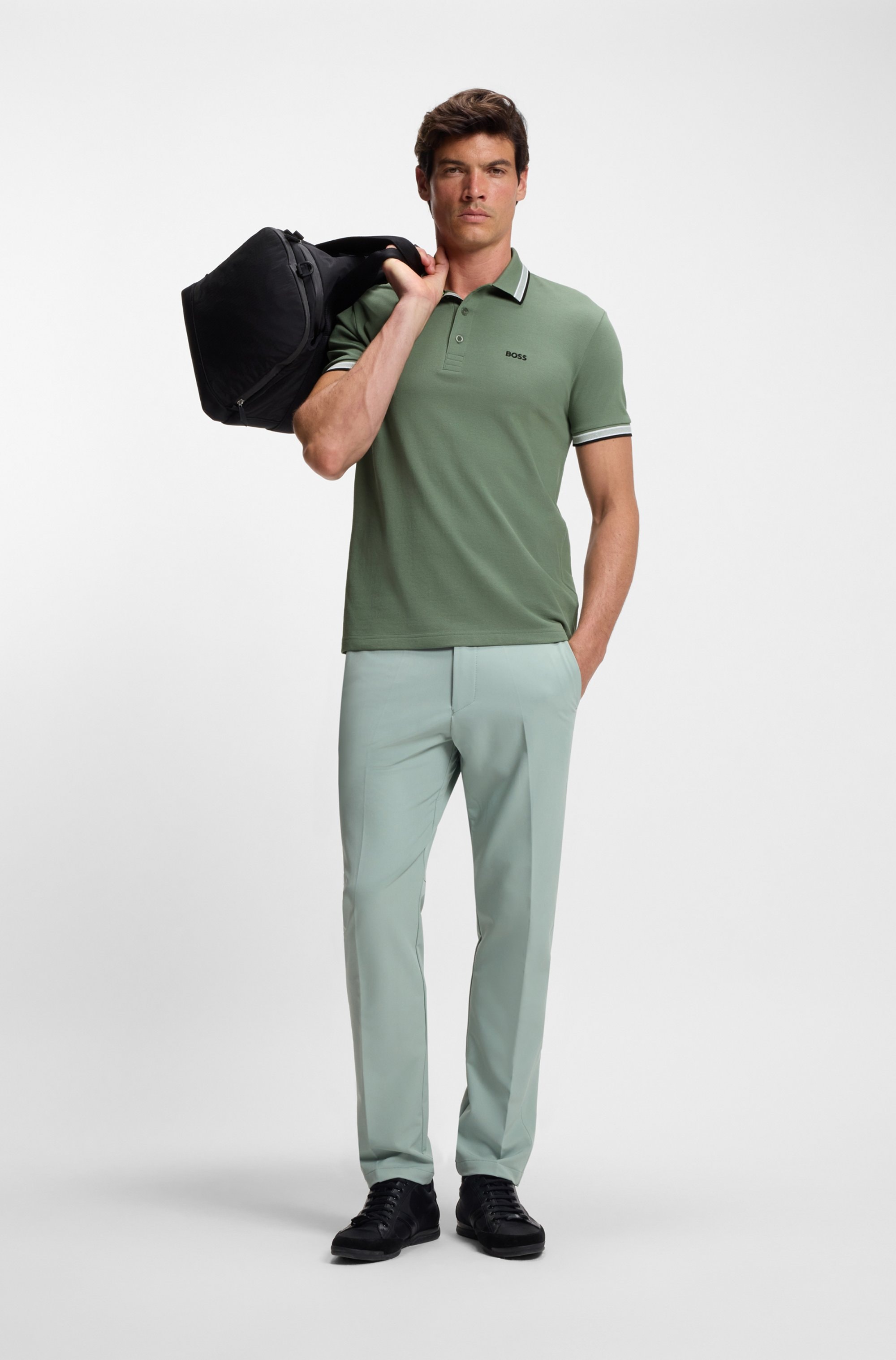 BOSS GREEN Poloshirt »Paddy«, mit kontrastfarbenen Streifen am Kragen
