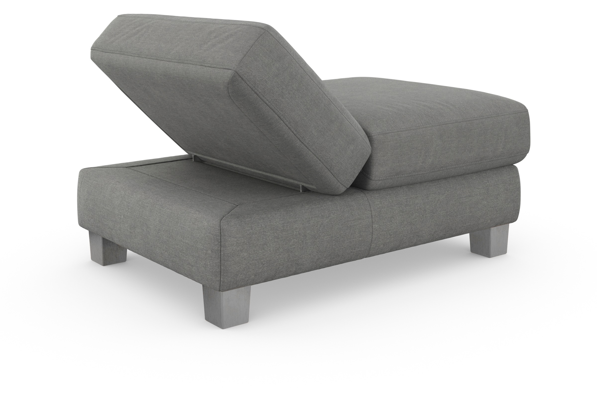 sit&more Polsterhocker »Dundee«, mit Klappfunktion, Federkern und hochwertigen Edelstahlfüßen