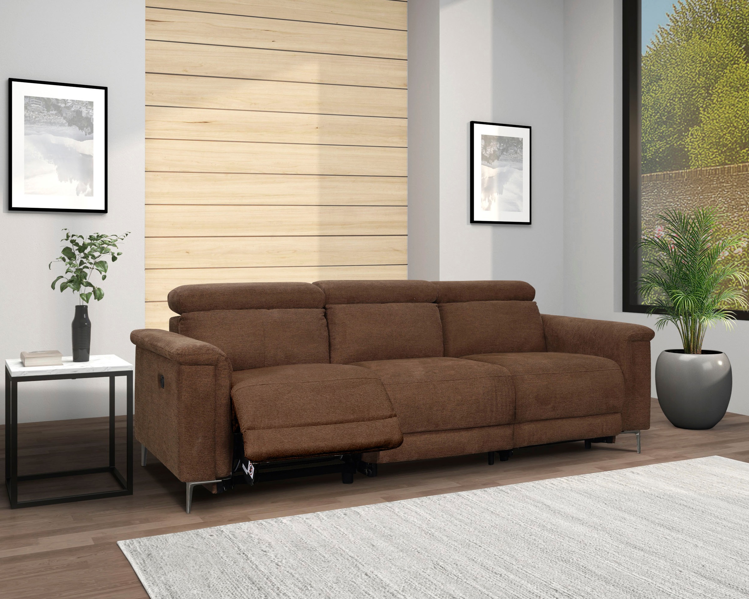 OTTO home 3-Sitzer »LUND B: 222 cm - OTTO. Verlässliche Qualität. Mit Relaxfunktion«