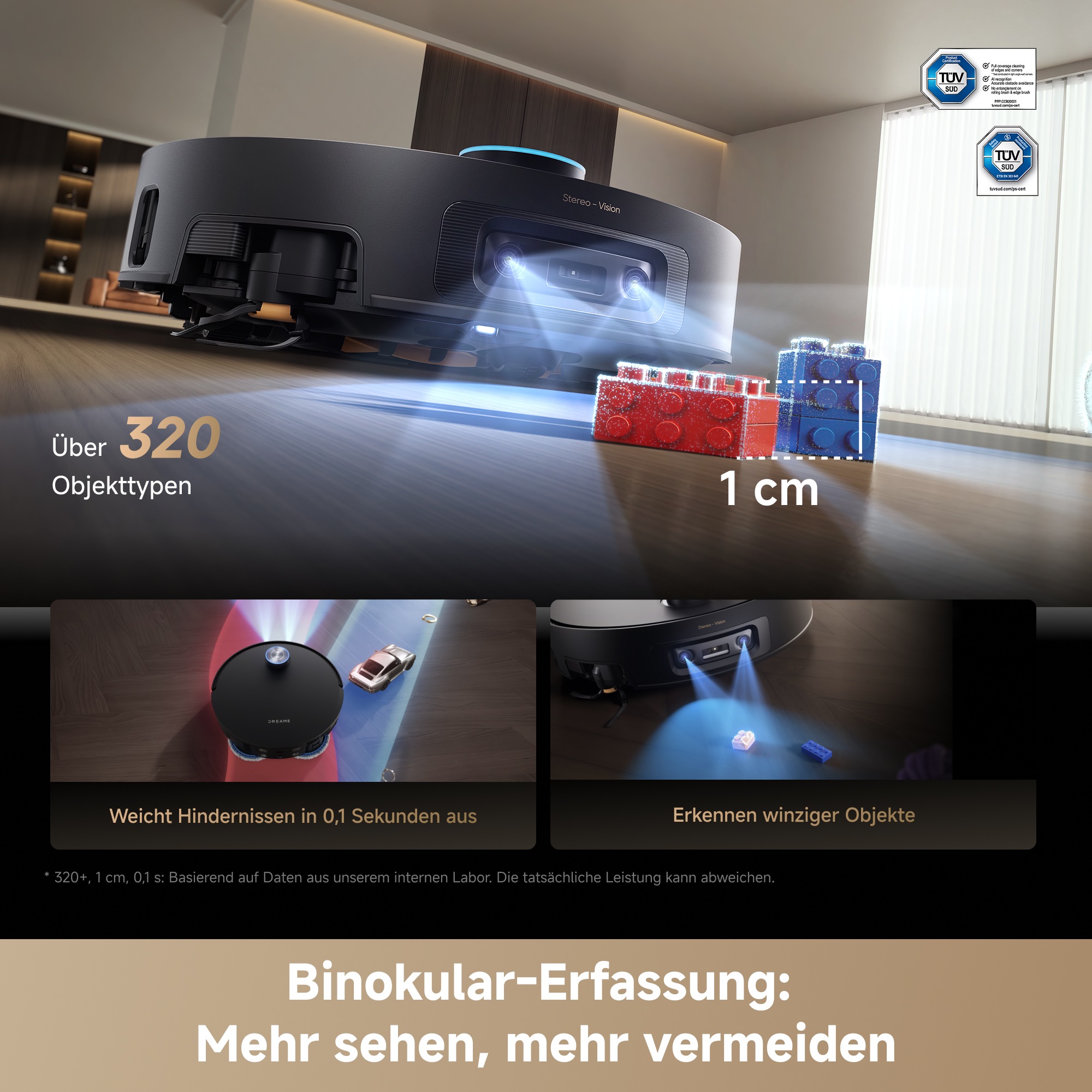 Dreame Saugroboter »X60 Pro Ultra Complete« 42.000 Pa , Multi-Wischmopp, KI-Dual-Kamera