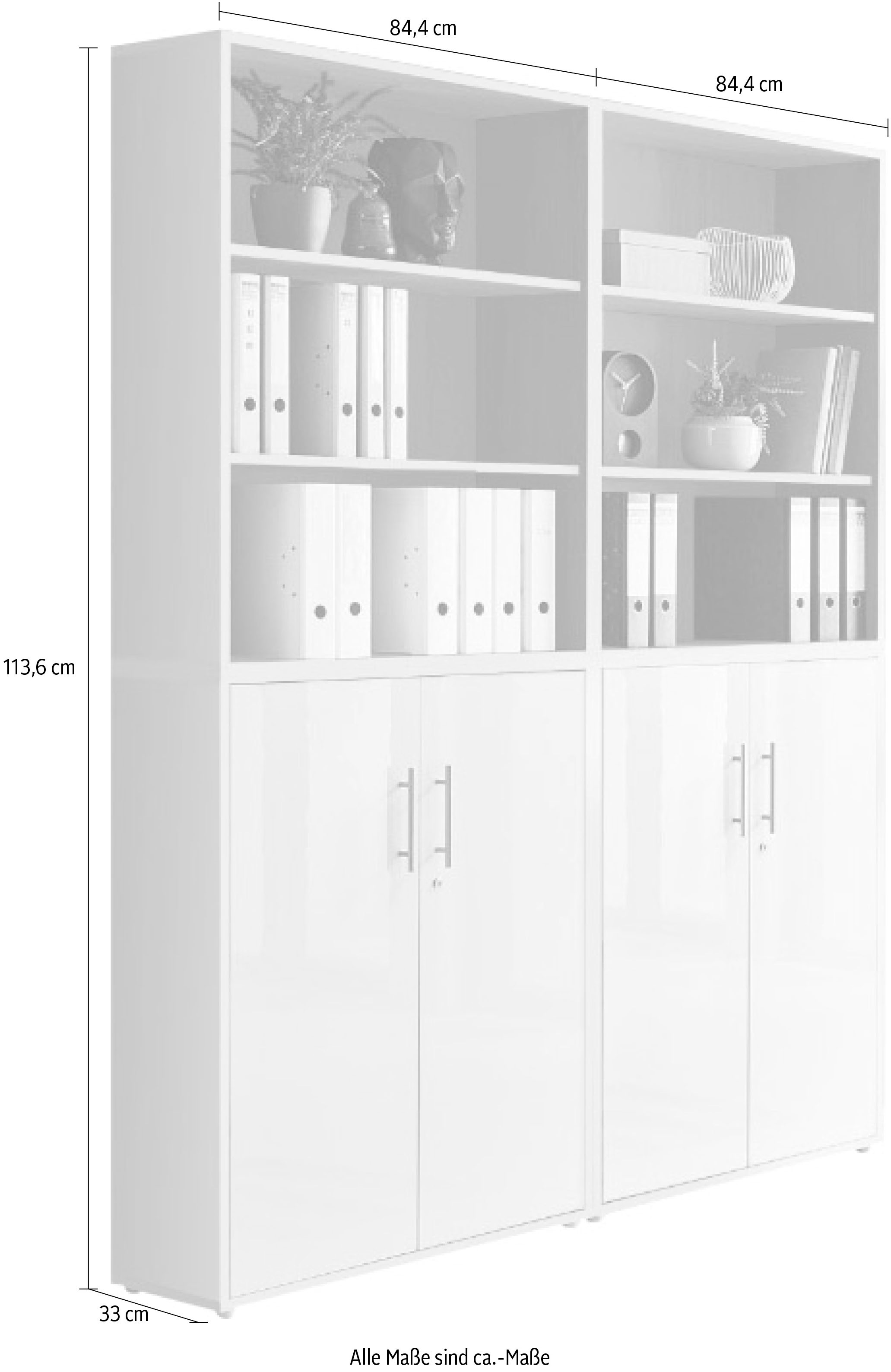 BMG Möbel Büromöbel-Set »Tabor«, (Set, 4 tlg.)