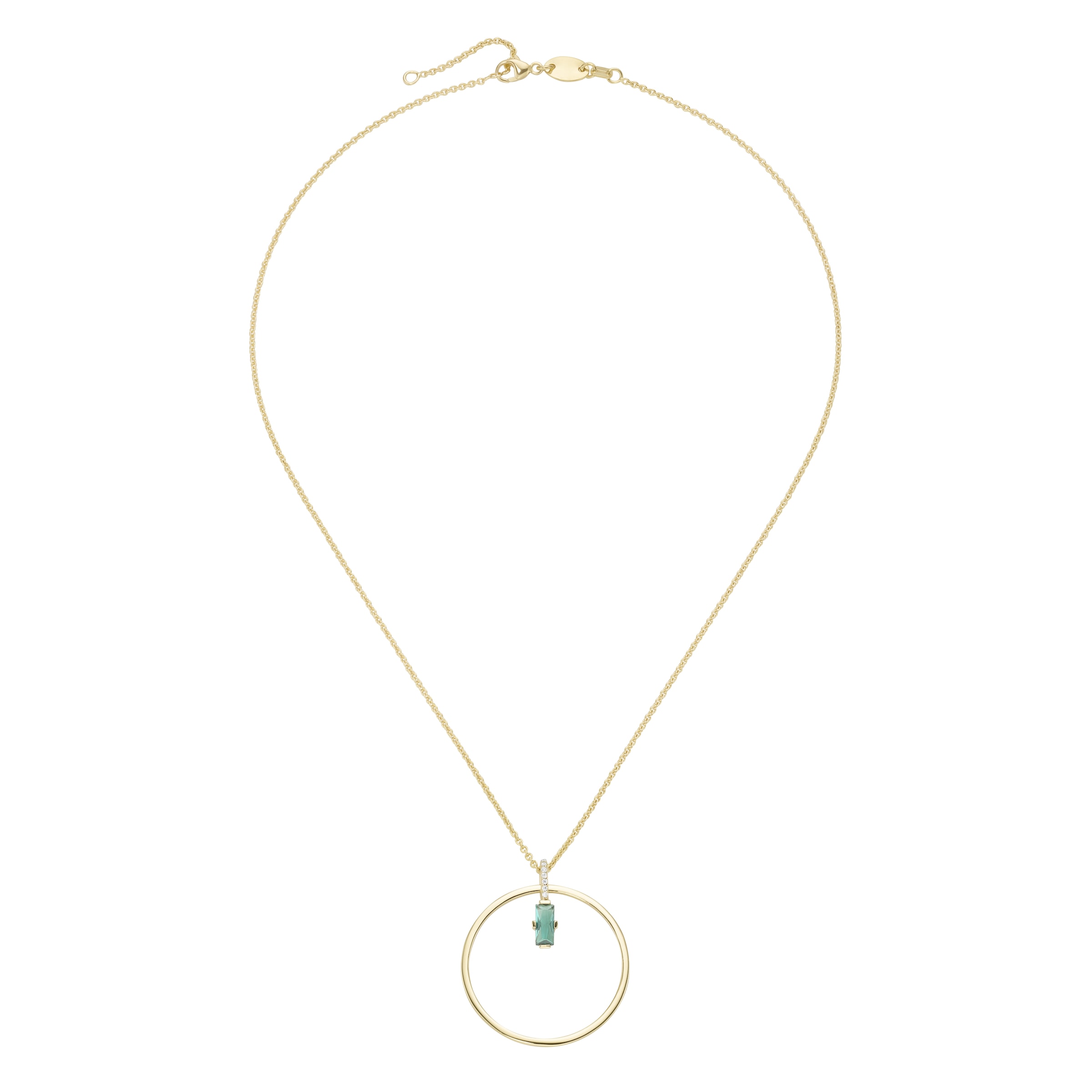 GIORGIO MARTELLO MILANO Kette mit Anhänger »Kette Anhänger mit Zirkonia und Kristallstein, vergoldet, Silber 925«