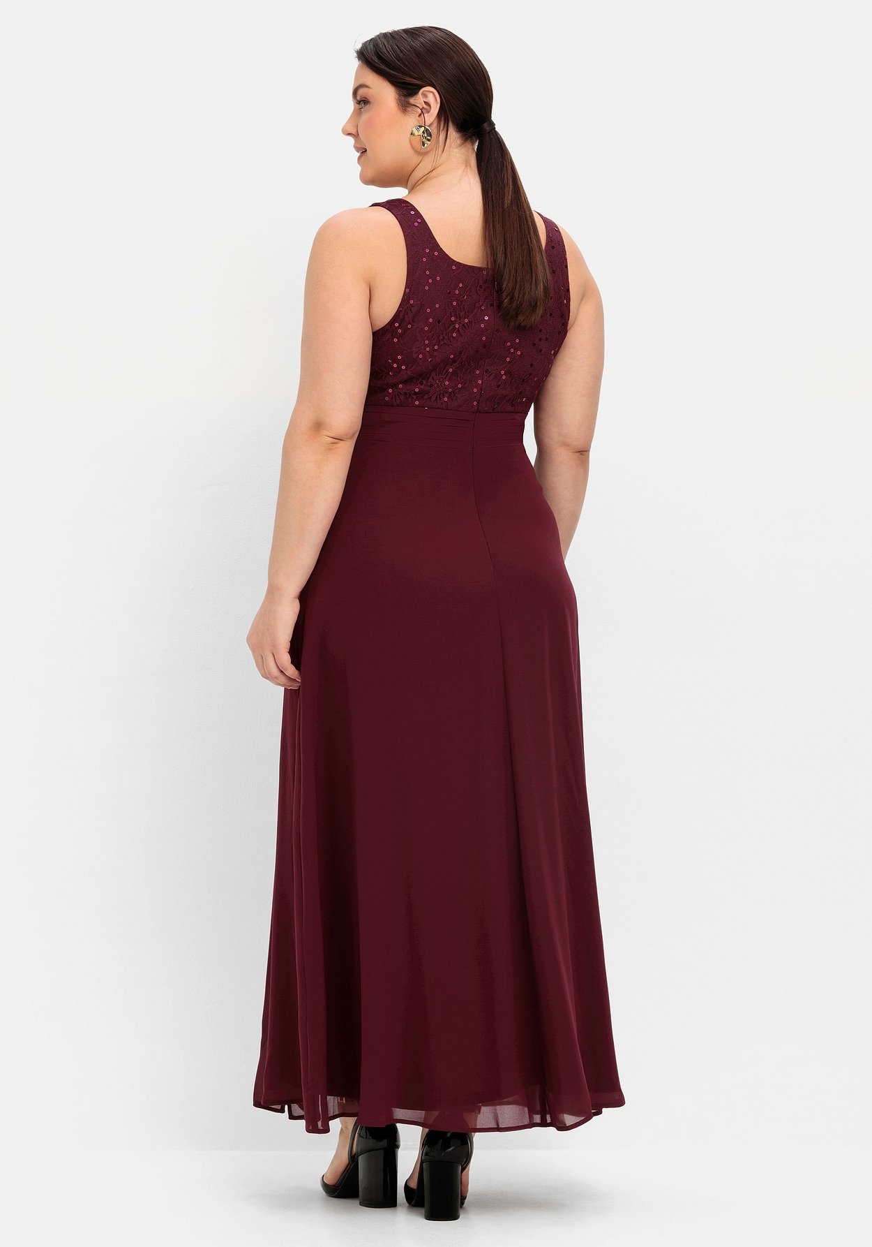 Sheego Abendkleid »Kleid mit floraler Spitze«, mit floraler Spitze
