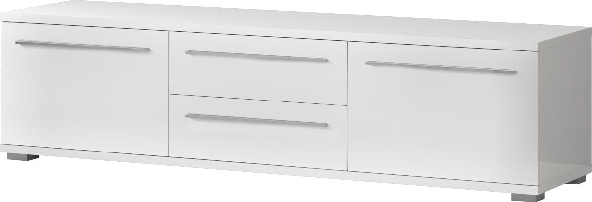 Places of Style Lowboard »Piano TV-Kommode in Breite 165 oder 180 cm mit Soft-Close-Funktion«, Hochglanz UV-lackiert, Br 180 cm mit versch. Tür- und Schubkastenmaße