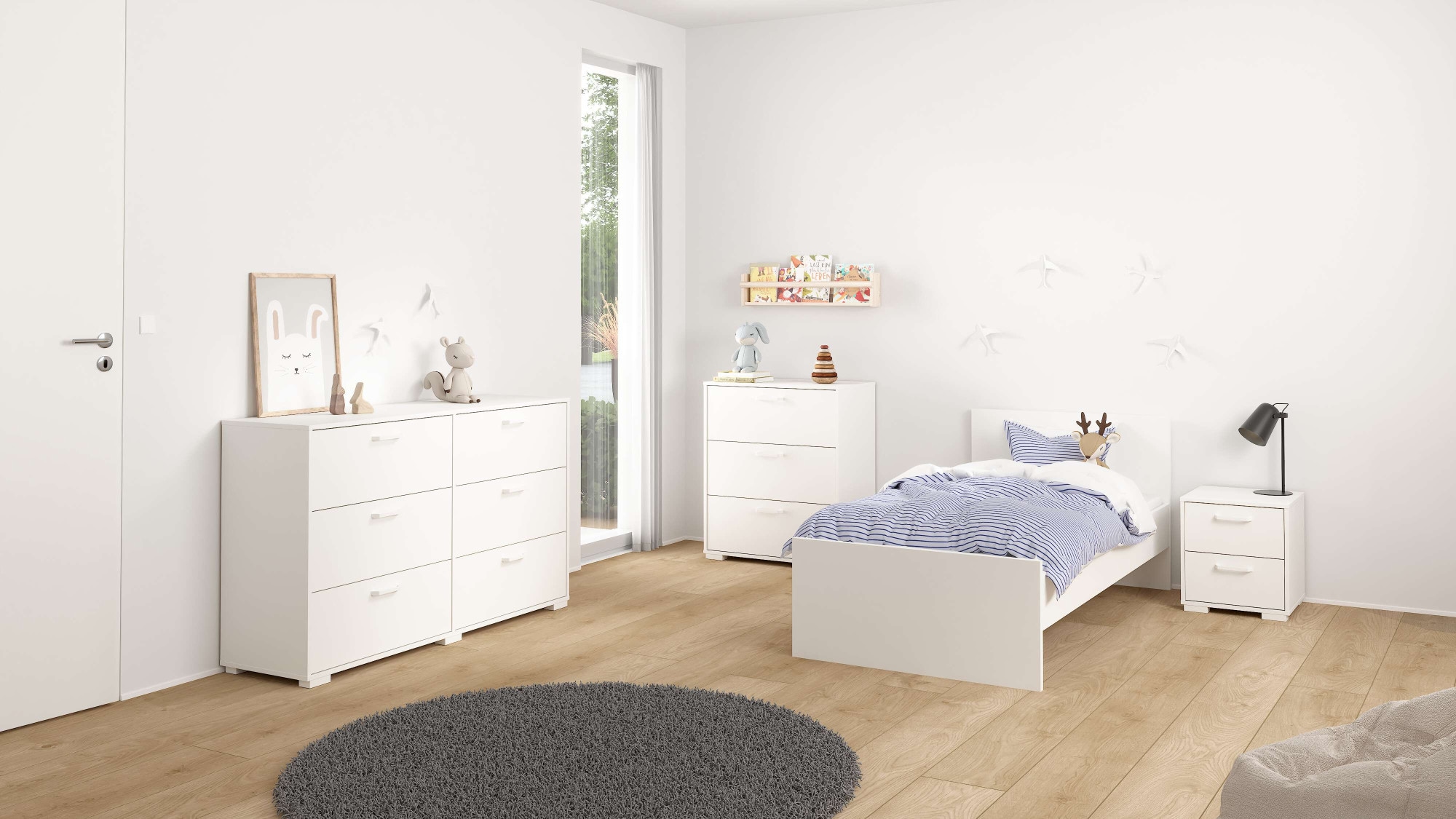 Home affaire Nachtkommode »Sofia« minimalistisches, modernes Design, Breite 70,2 cm