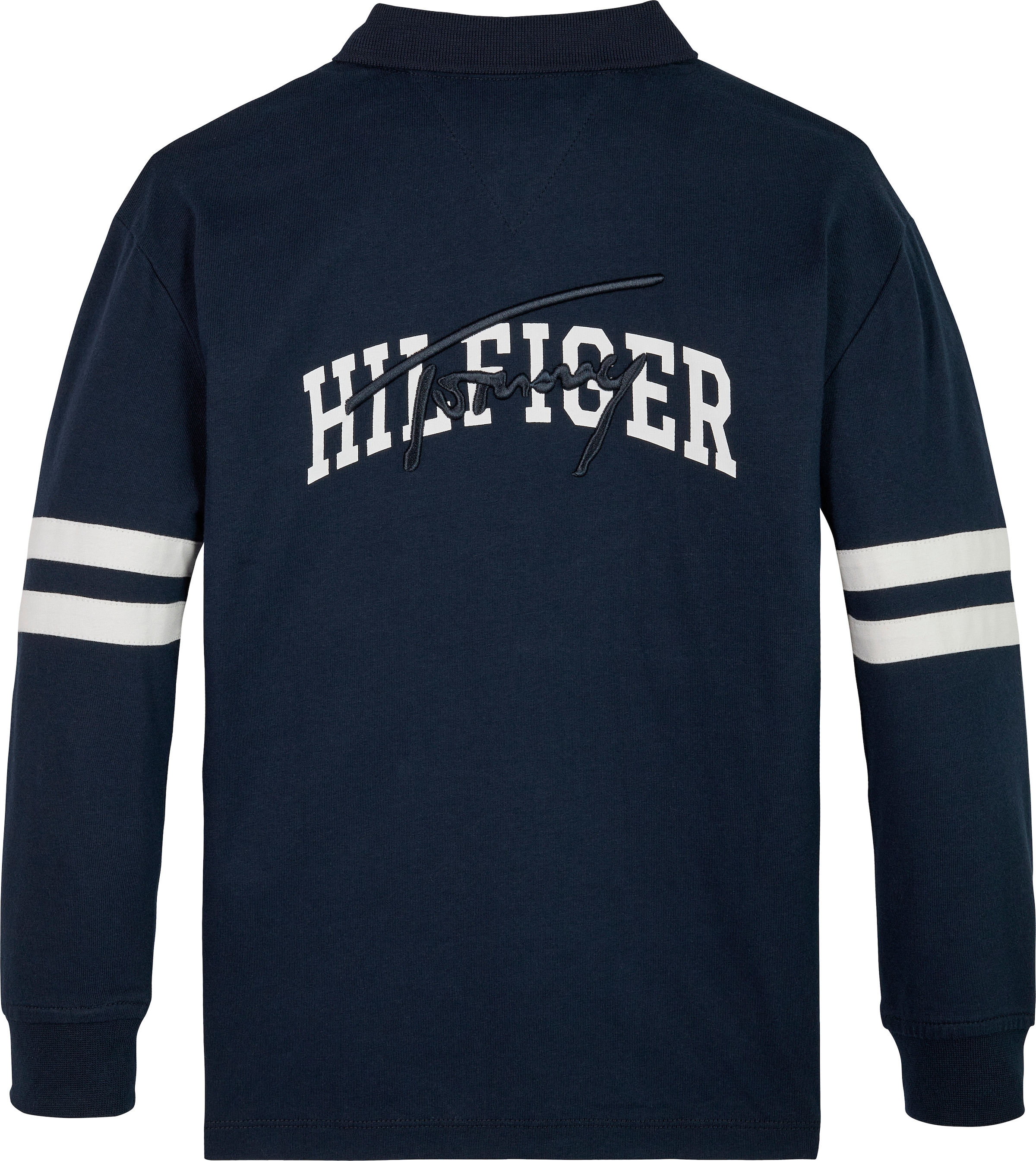 Tommy Hilfiger Poloshirt »TH MIXED GRAPHIC POLO LS«, für Kinder bis 16 Jahre, mit Stickerei auf dem Rücken