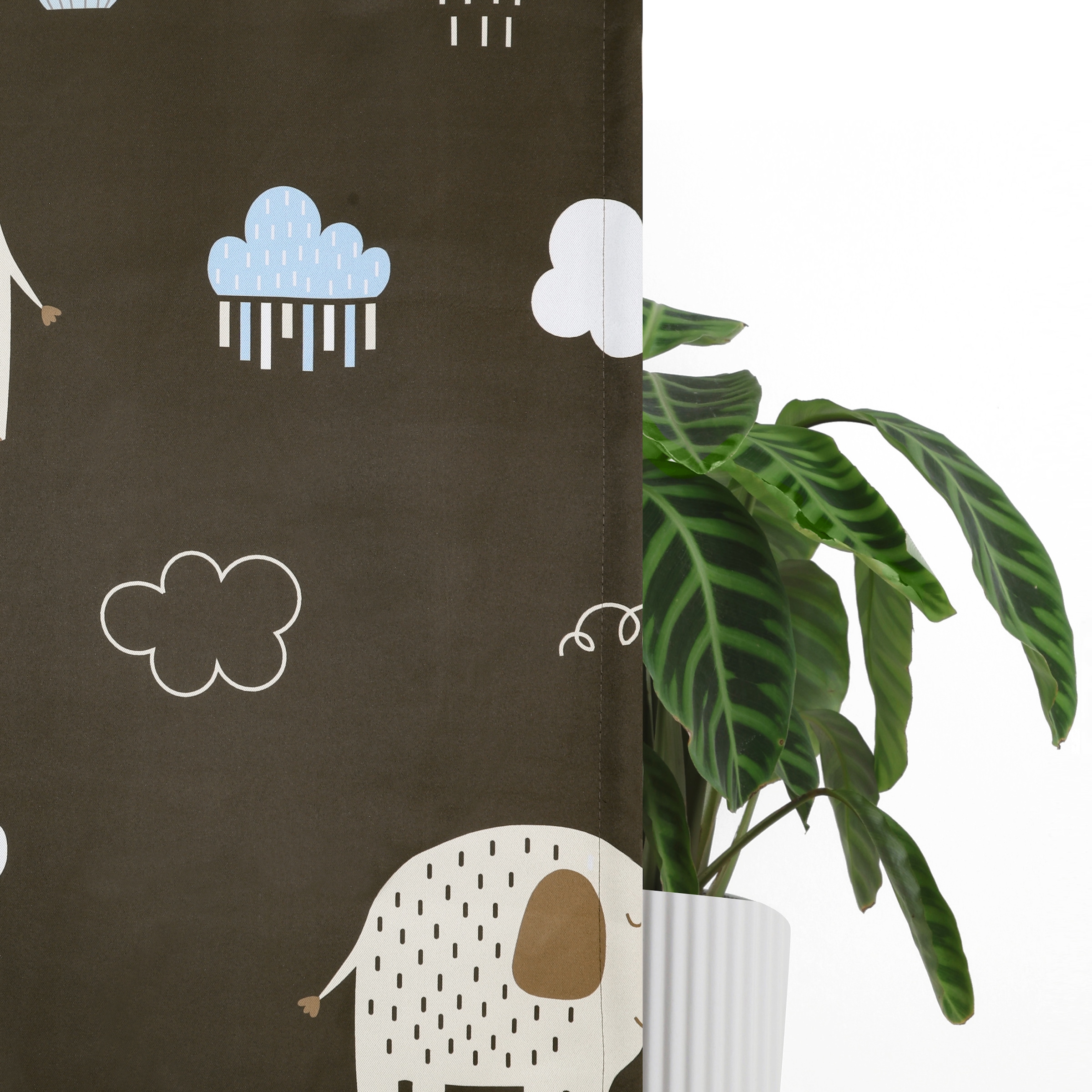 OTTO home Gardine »Maurrice« Multifunktionsband 1 Stk. tlg. Blickdicht, Multifunktionsband, Pflegeleicht, Elefanten Design