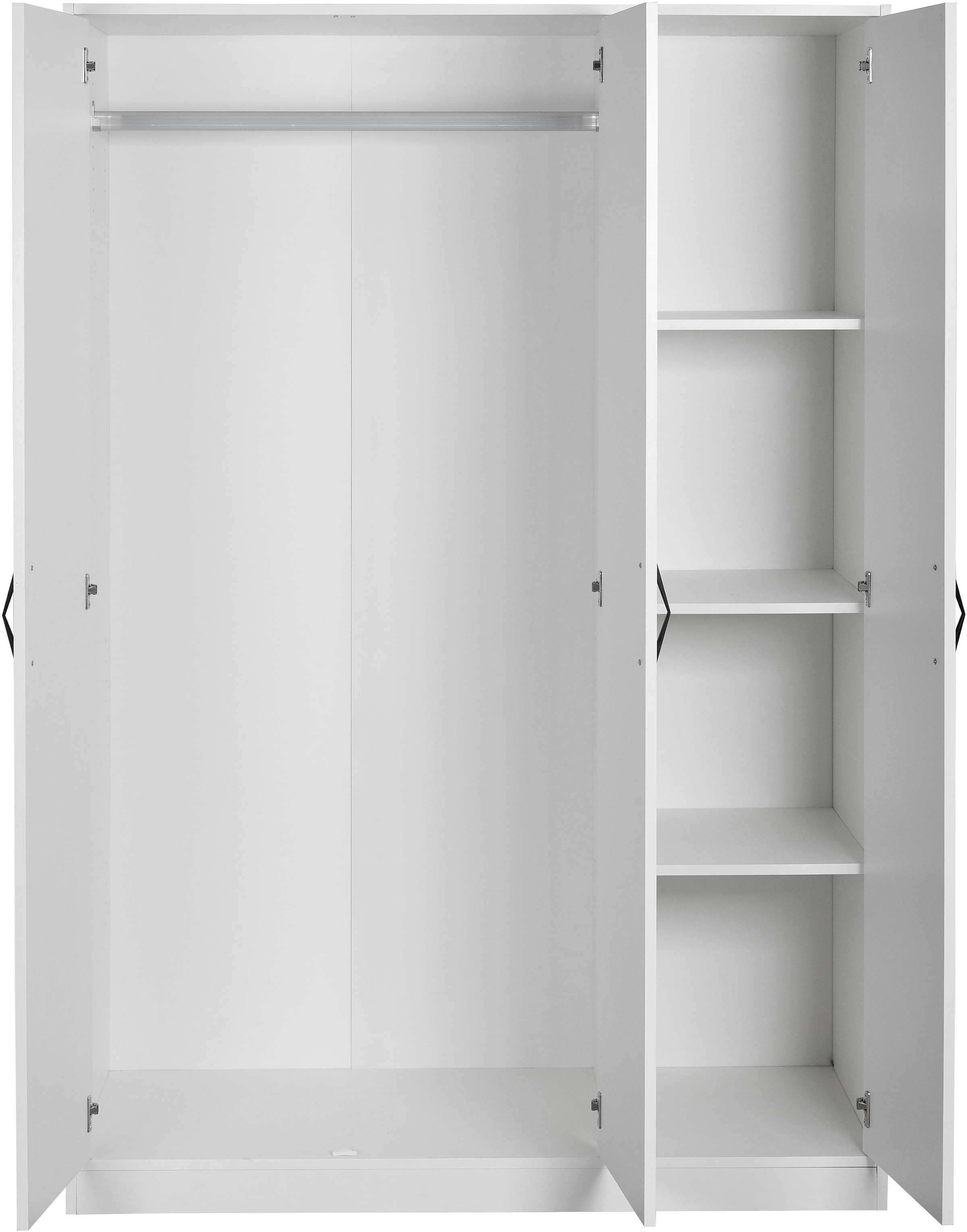 OTTO home Kleiderschrank »Hamburg platzsparend in moderner Optik, FSC zertifiziert« Moderne Optik in weiß, robuste Verarbeitung für den Alltag