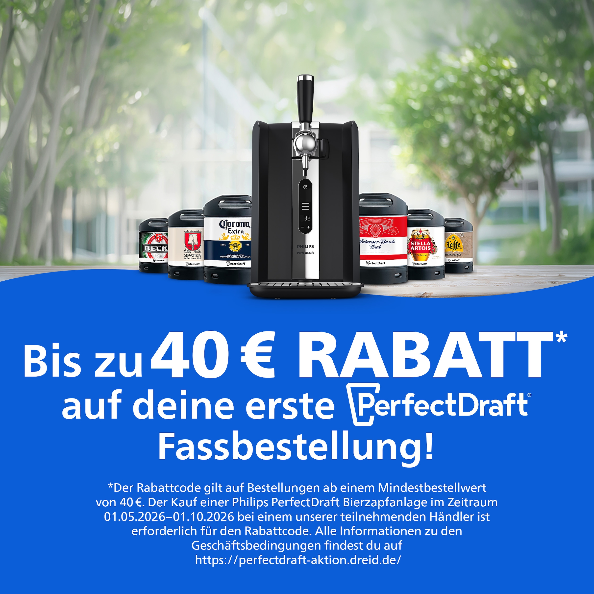 Philips Bierzapfanlage »Perfect Draft 7000 Series HD3770/90« mit Temperatureinstellungen von 0-12°C und LED-Display; Schwarz