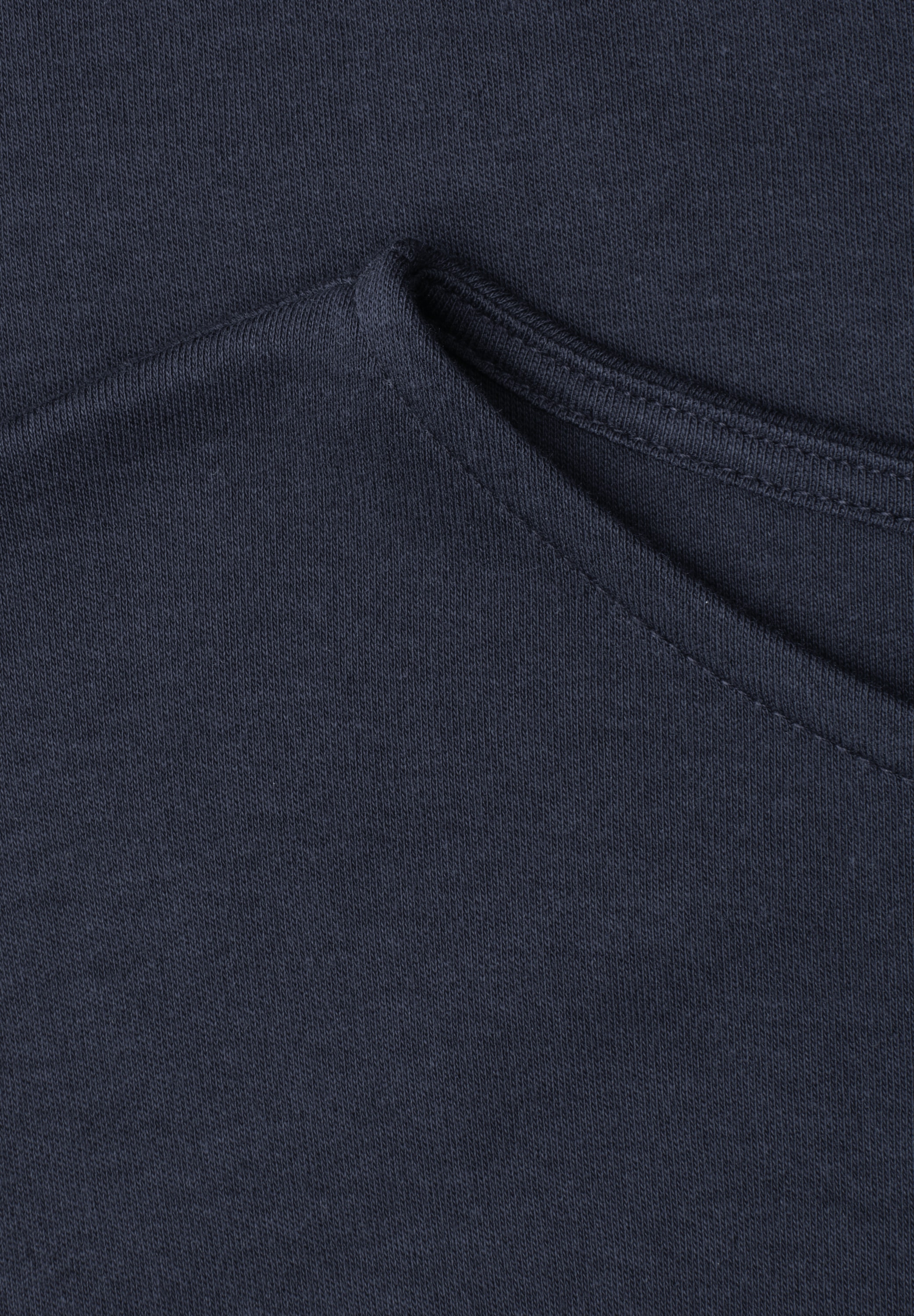 STREET ONE Rundhalsshirt Sommershirt mit Boat Neck und Elastikbund