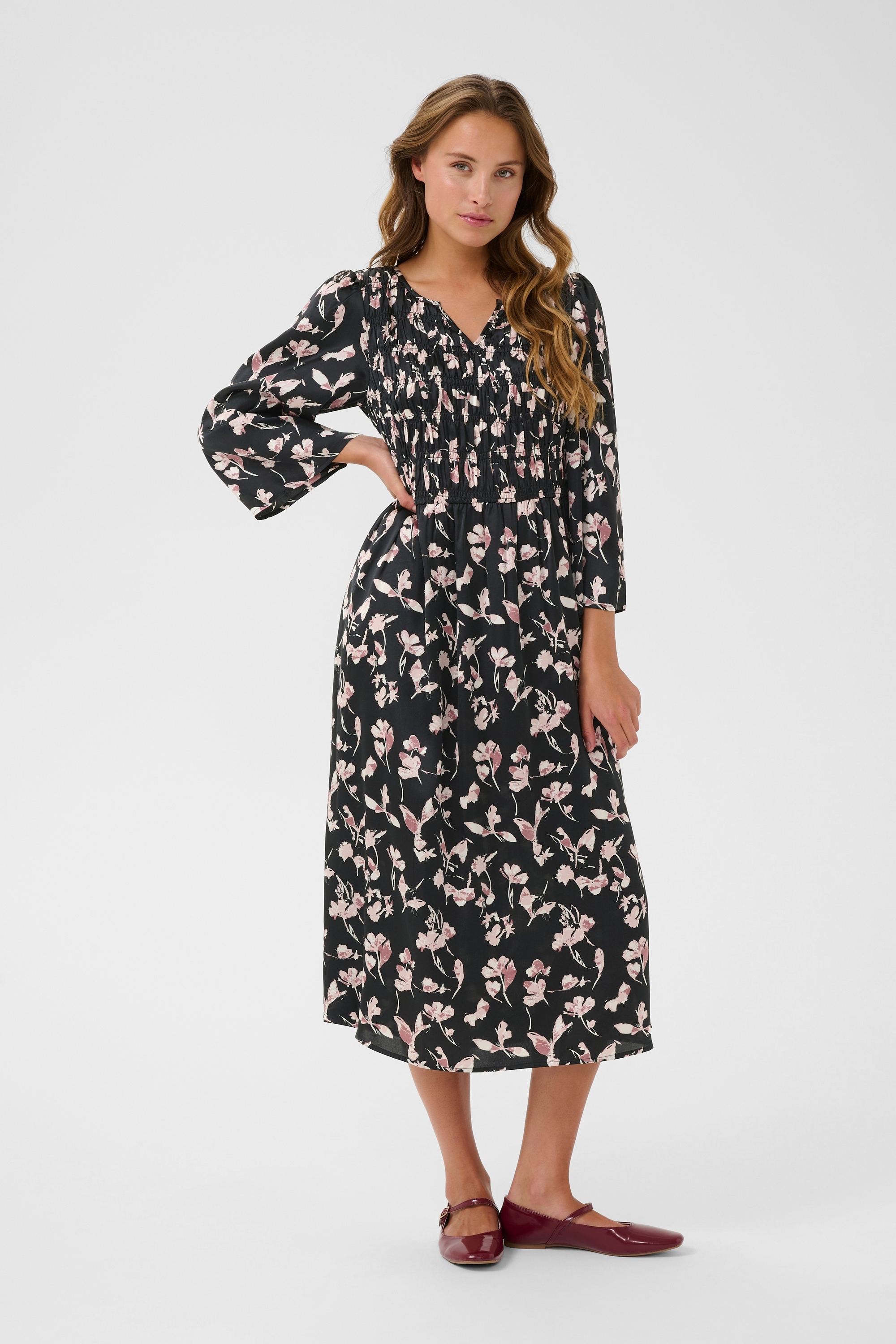 KAFFE Midikleid »Kleid KAmagda«