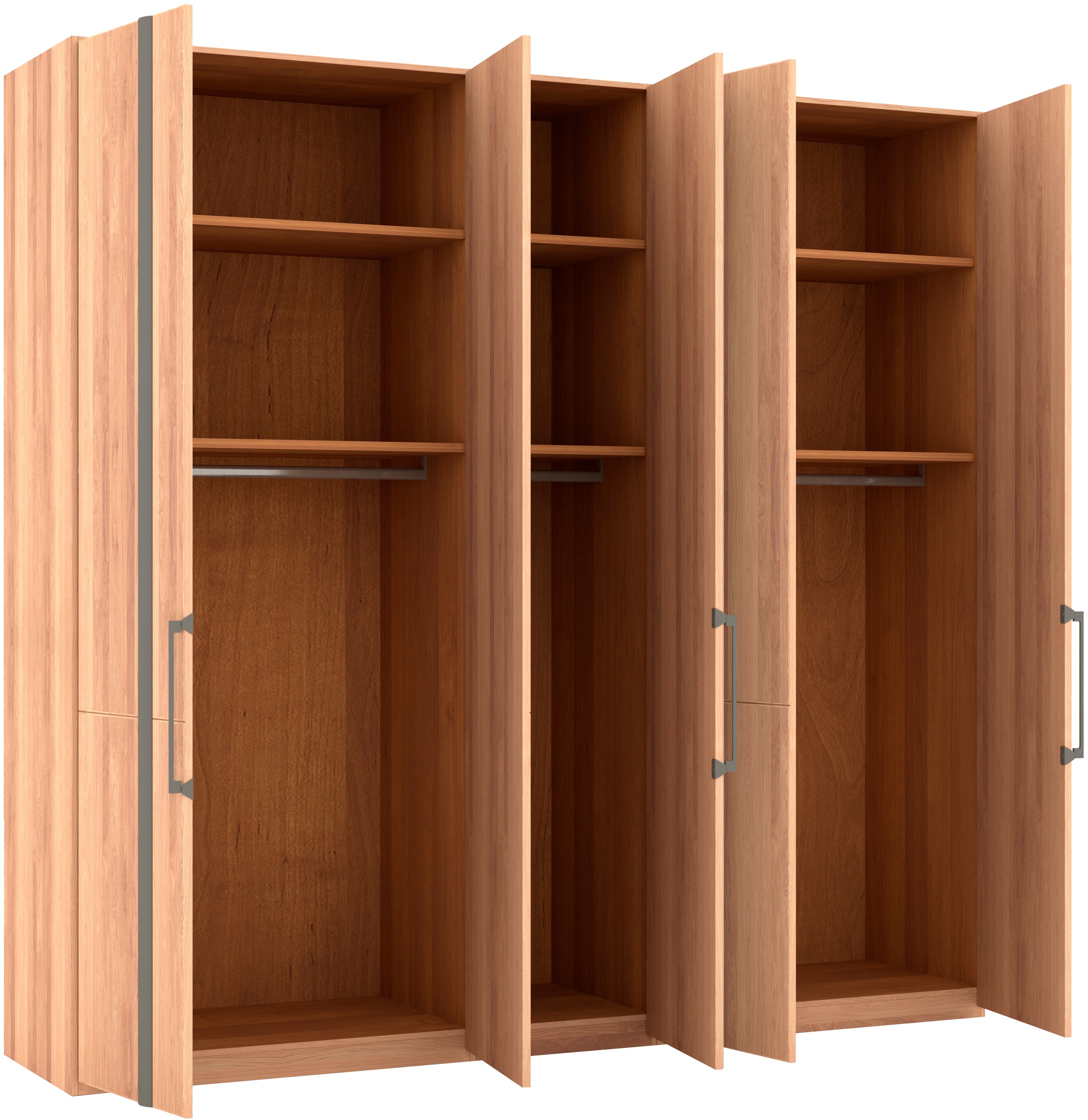Musterring Drehtürenschrank »Sorrent, Kleiderschrank, Schrank, teilmassiv Eiche«, (mit Türdämpfern, in 5 Breiten & 2 Höhen, extra Böden, MADE IN GERMANY), Türen Eiche massiv oder als Parsol-Bronze-Spiegel, verschiedene Maße