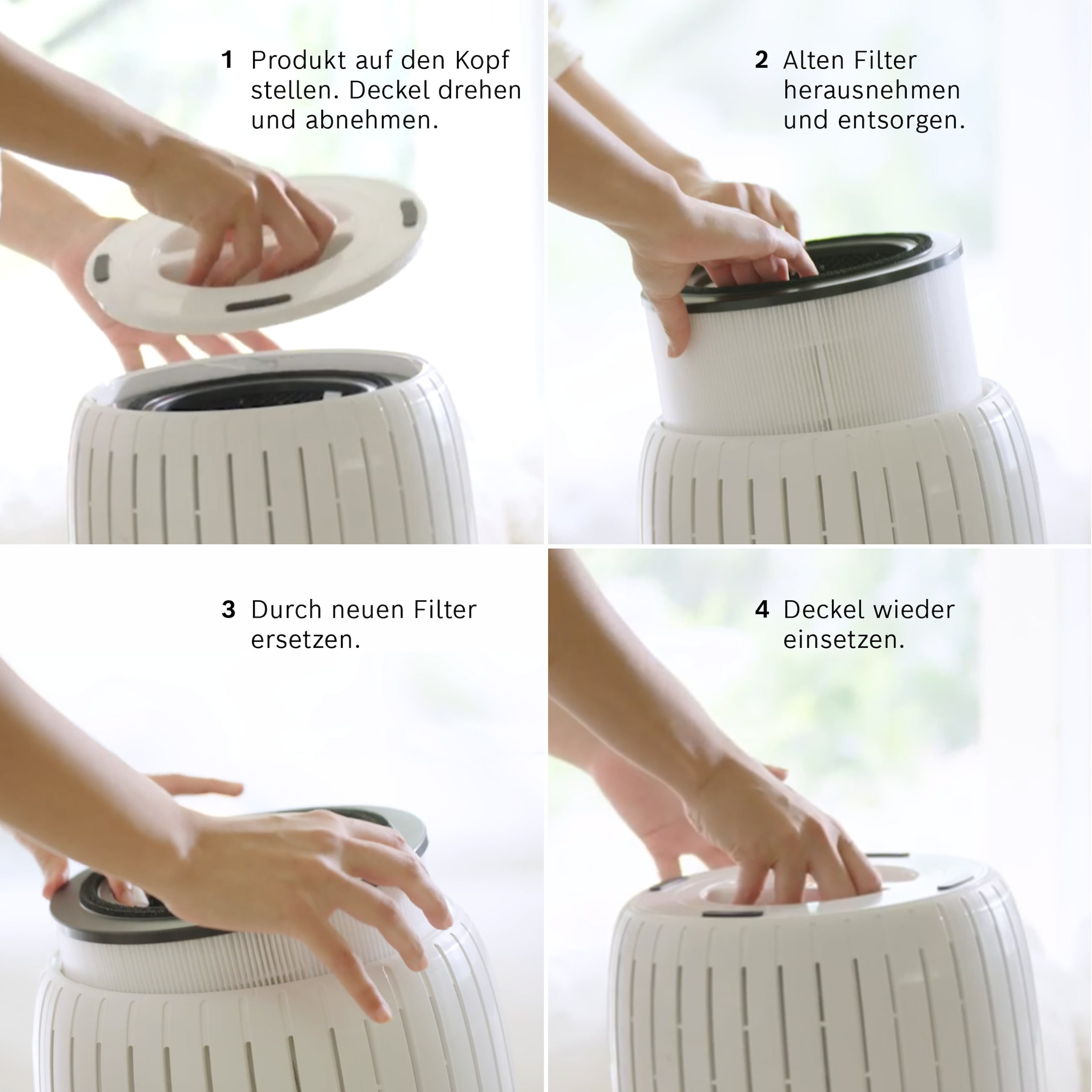 BOSCH Kombifilter »3-in-1 HEPA Filter mit Hocheffizienter Aktivkohlefilter«