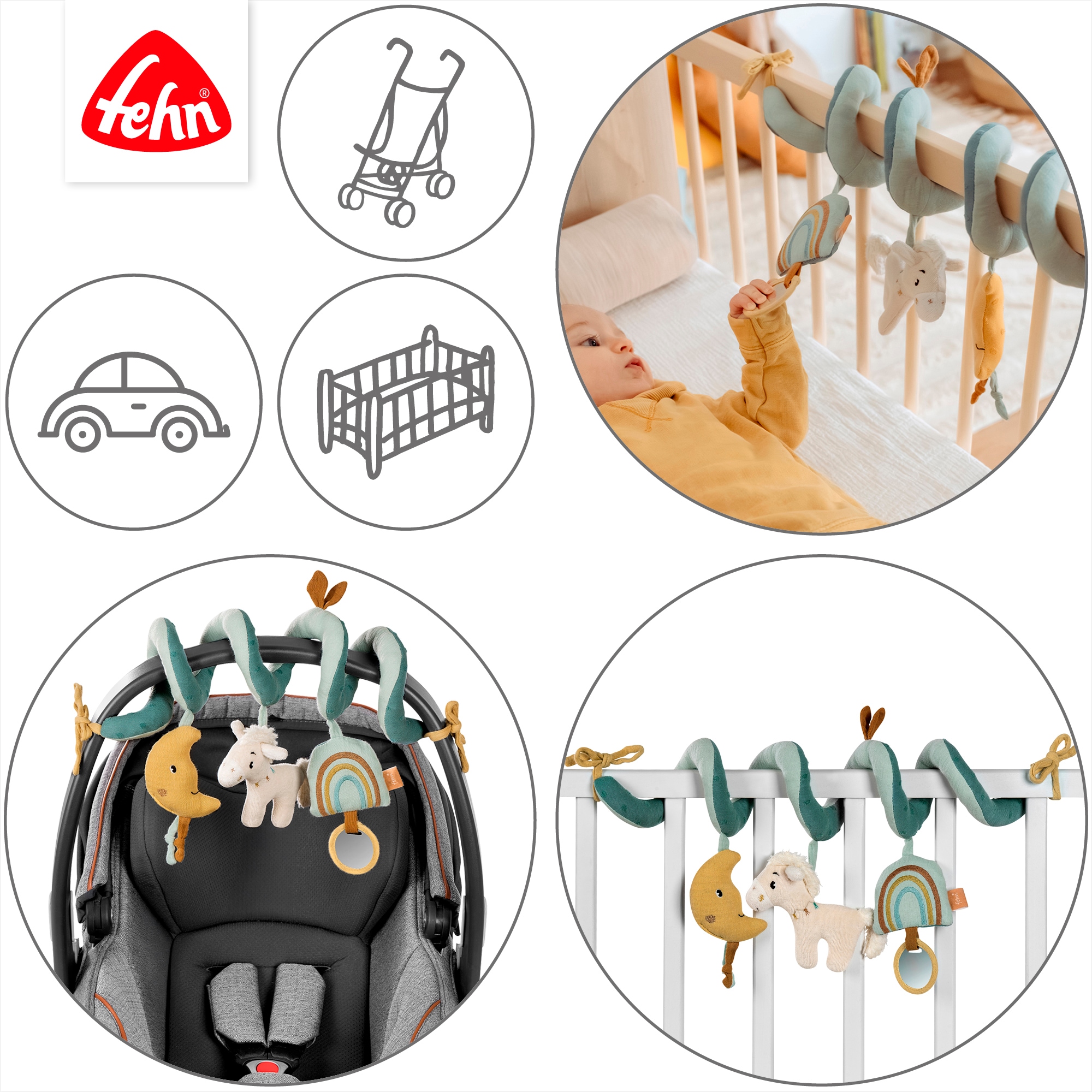 Fehn Greifspielzeug »Pferdinand, Activity-Spirale Pferd«