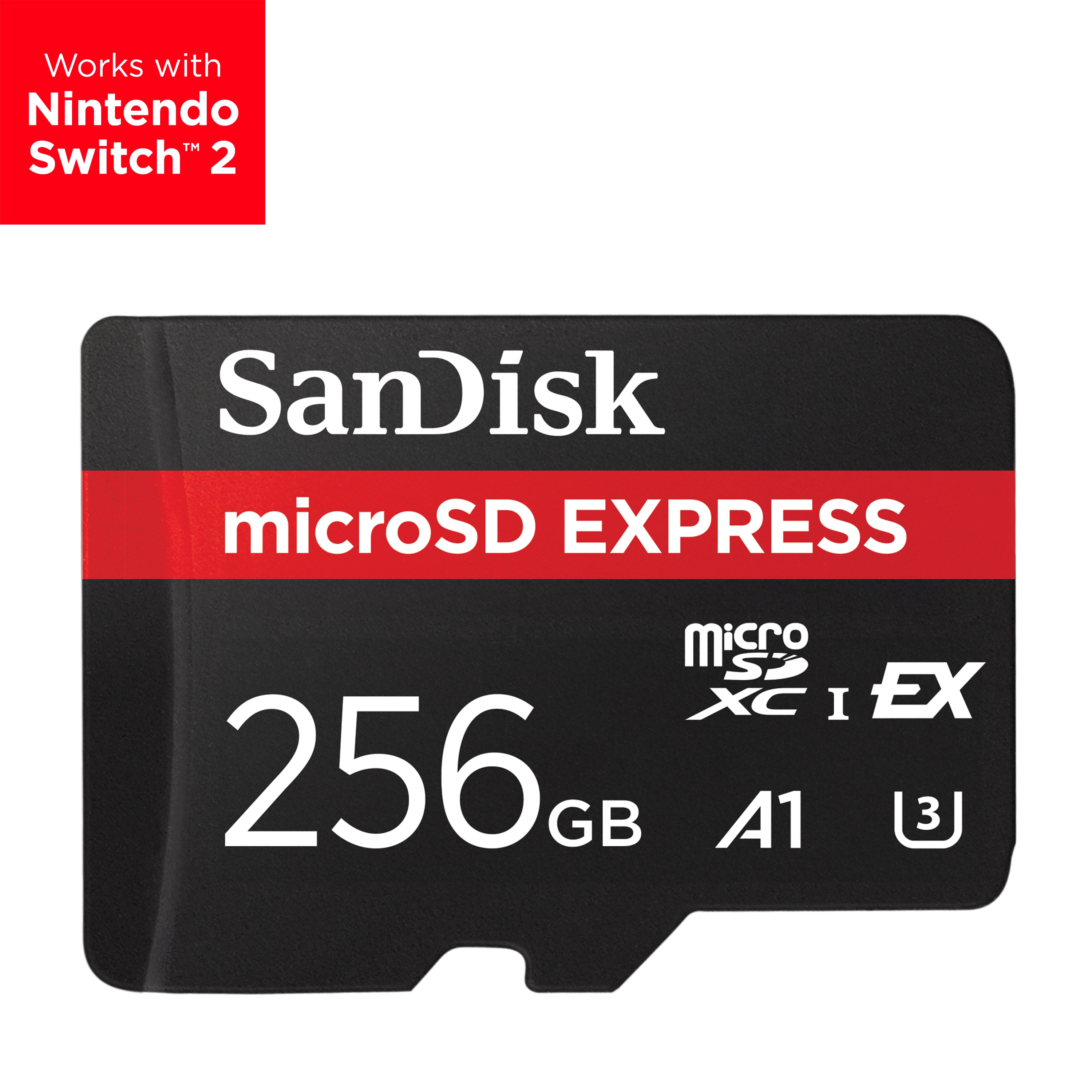 Sandisk Speicherkarte »microSDXC Express funktioniert mit Nintendo Switch 2« (256 GB UHS-I Class 10 ) in schwarz, Größe 256 GB
