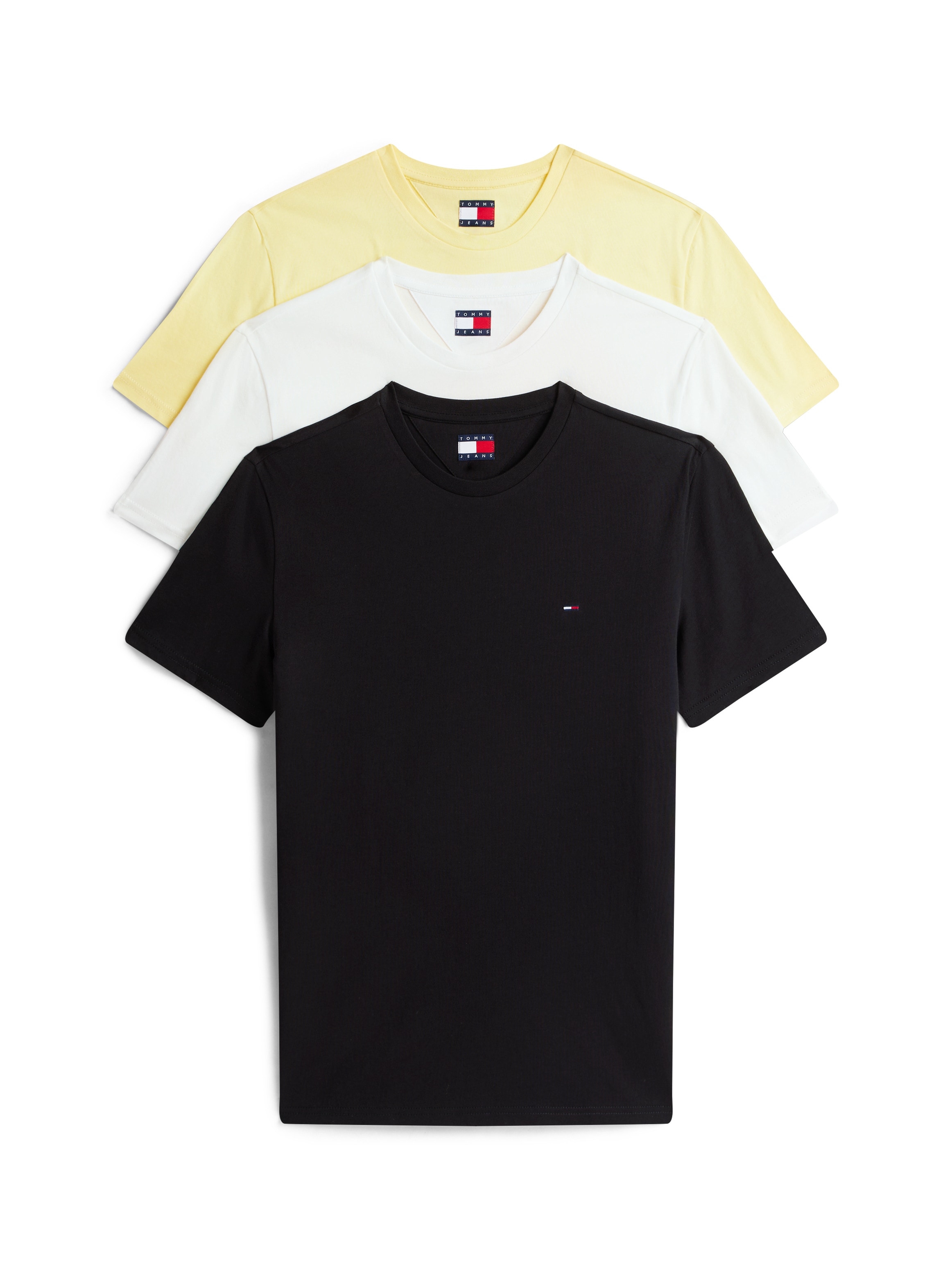 Tommy Jeans T-Shirt »TJM EXTRA SLIM 3 PACK« Packung, 3 Mit Rundhalsausschnitt