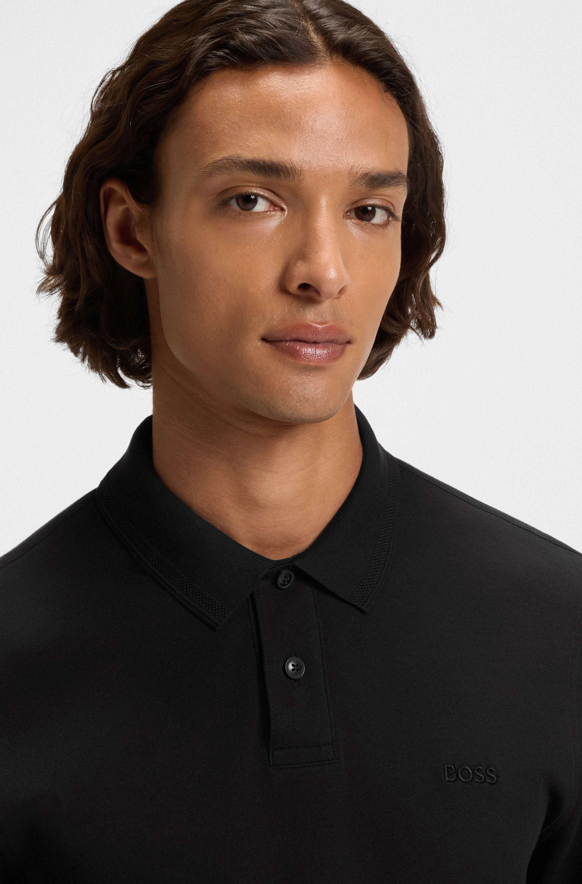 BOSS ORANGE Poloshirt »Pe_interlock_long«, mit Polokragen